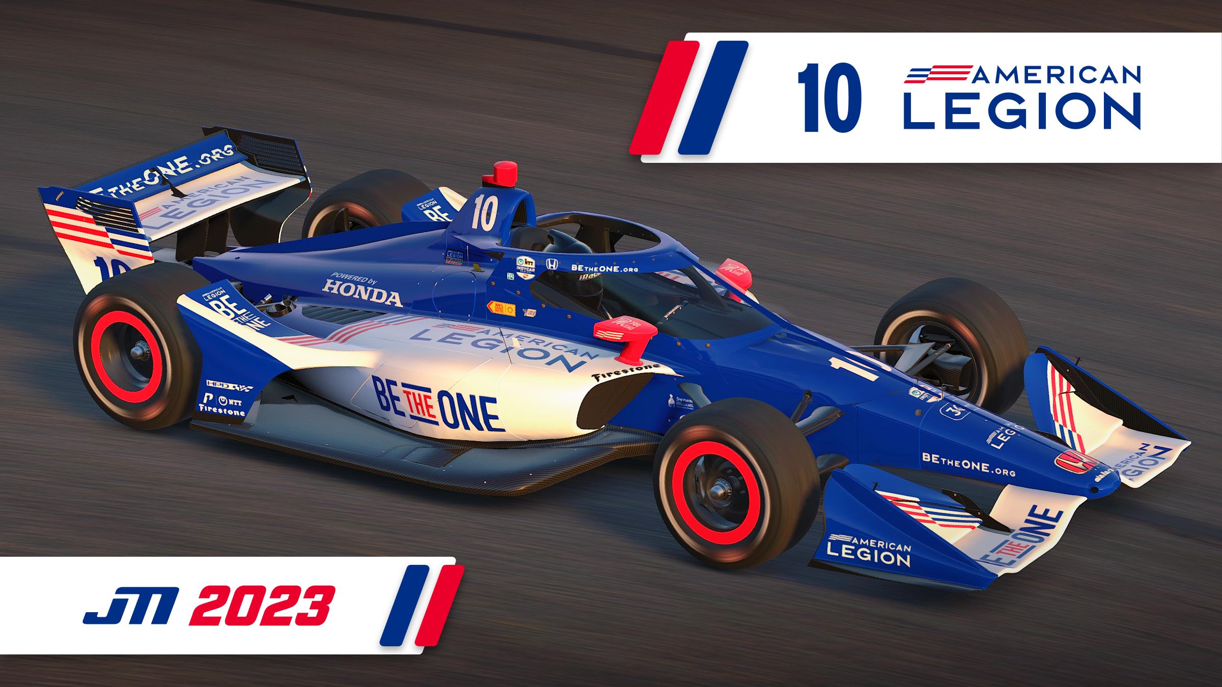 2023 Alex Palou 10 American Legion Dallara IR18 With Custom Number By