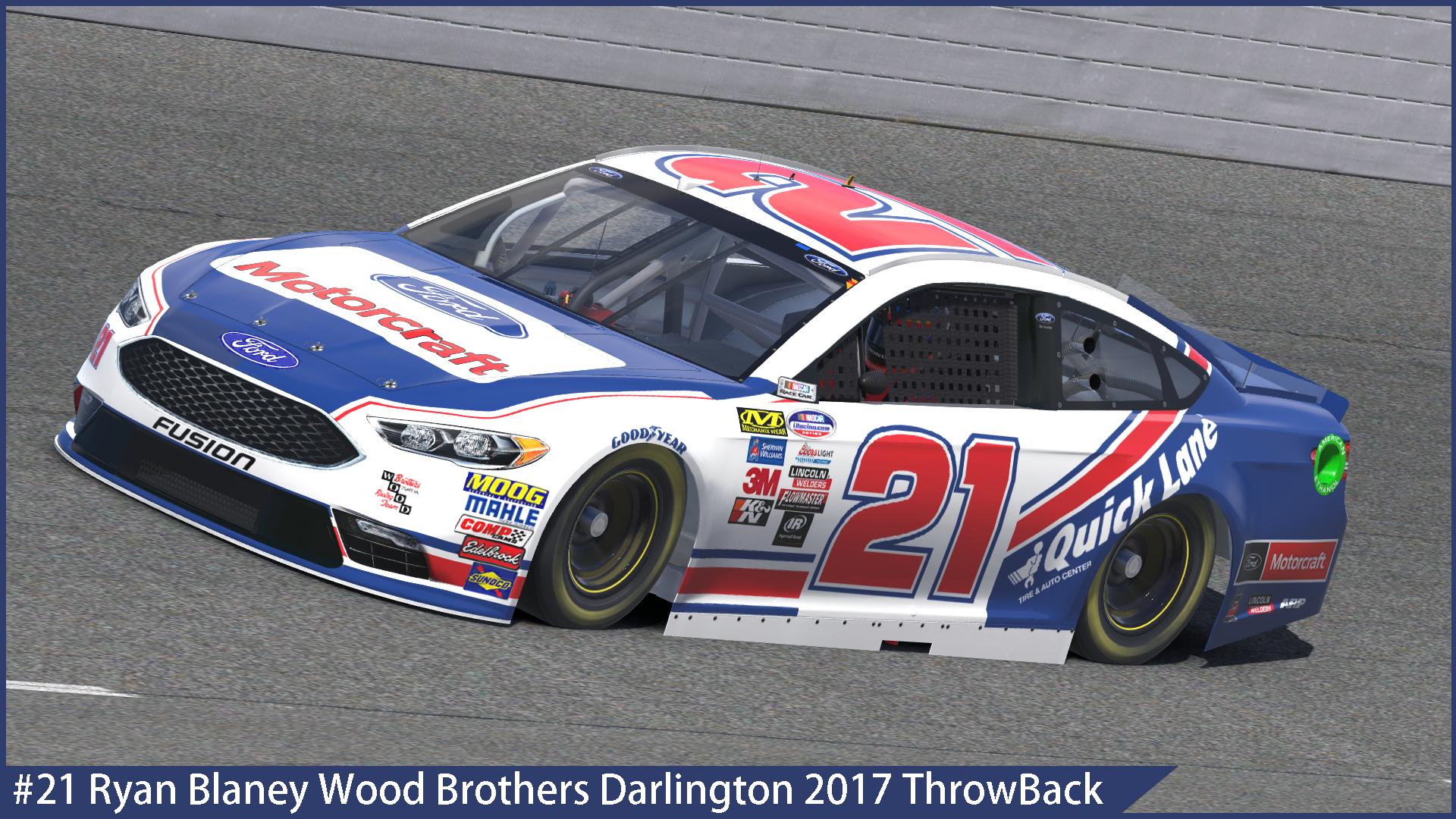 #21 Ryan Blaney Wood Brothers Racing Ford Fusion Darlington 2017 by ...