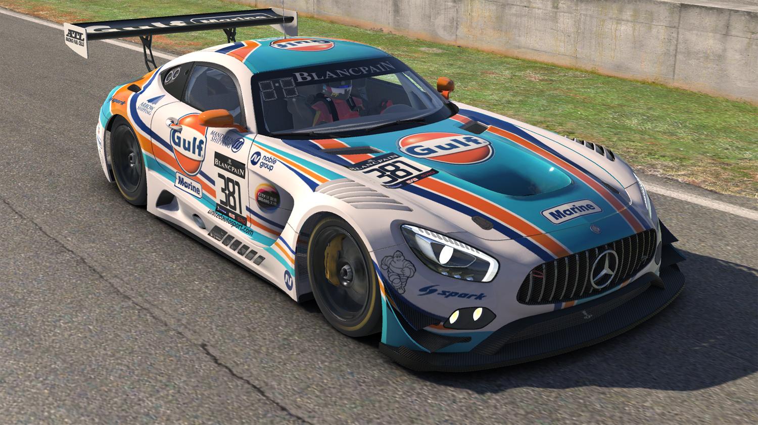 Gulf - Marine Mercedes AMG GT3 by Warren McGary - Trading Paints