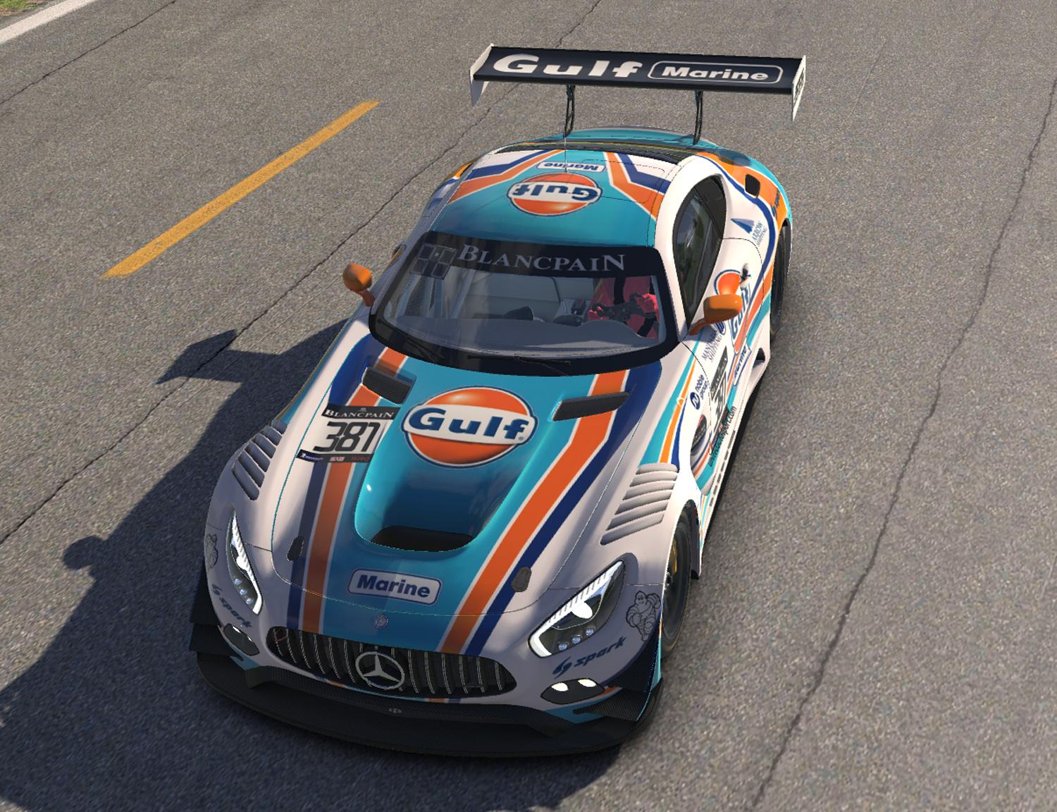 Gulf - Marine Mercedes AMG GT3 by Warren McGary - Trading Paints