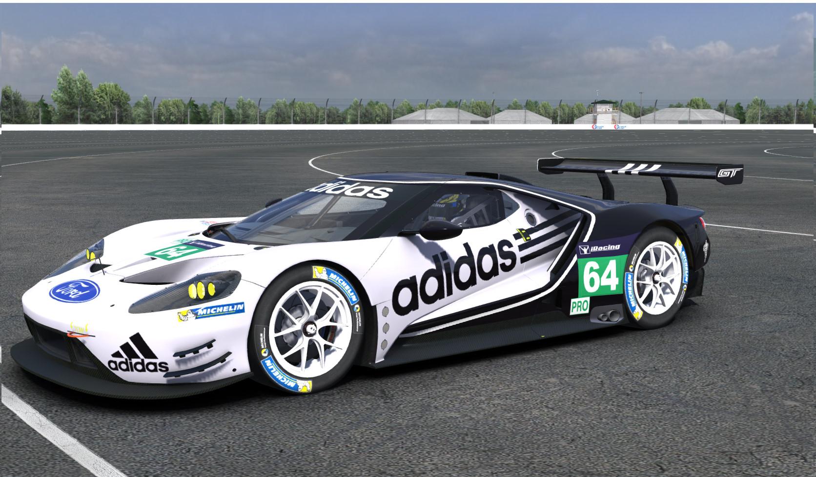 Team ADIDAS Ford GT 2017 blackNwhite by Frederic Jay - Trading Paints