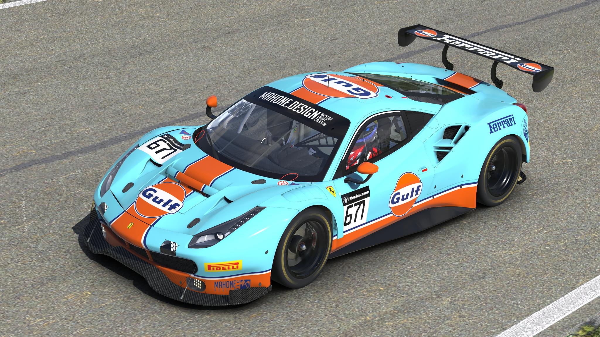 Gulf Oil Ferrari Gt3 By Anthony Mahone Trading Paints