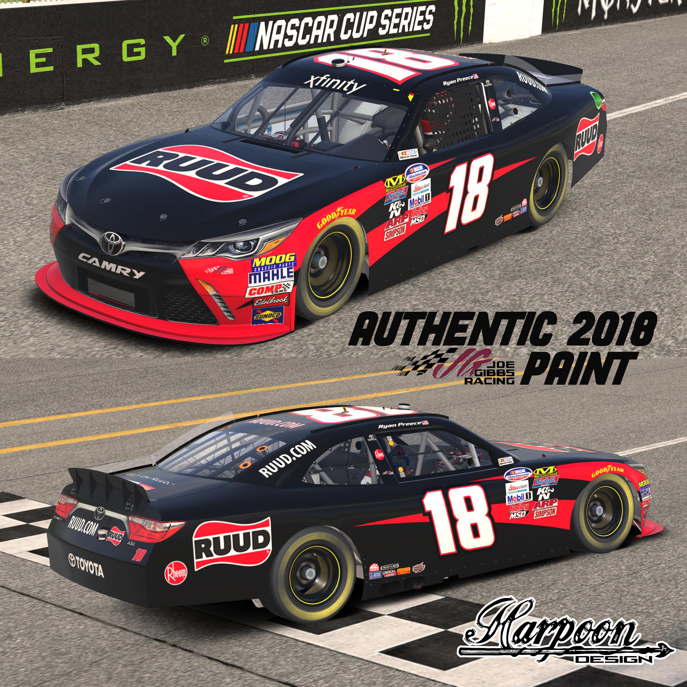 2018 JGR Authentic Ryan Preece Ruud Camry by Brantley Roden - Trading ...