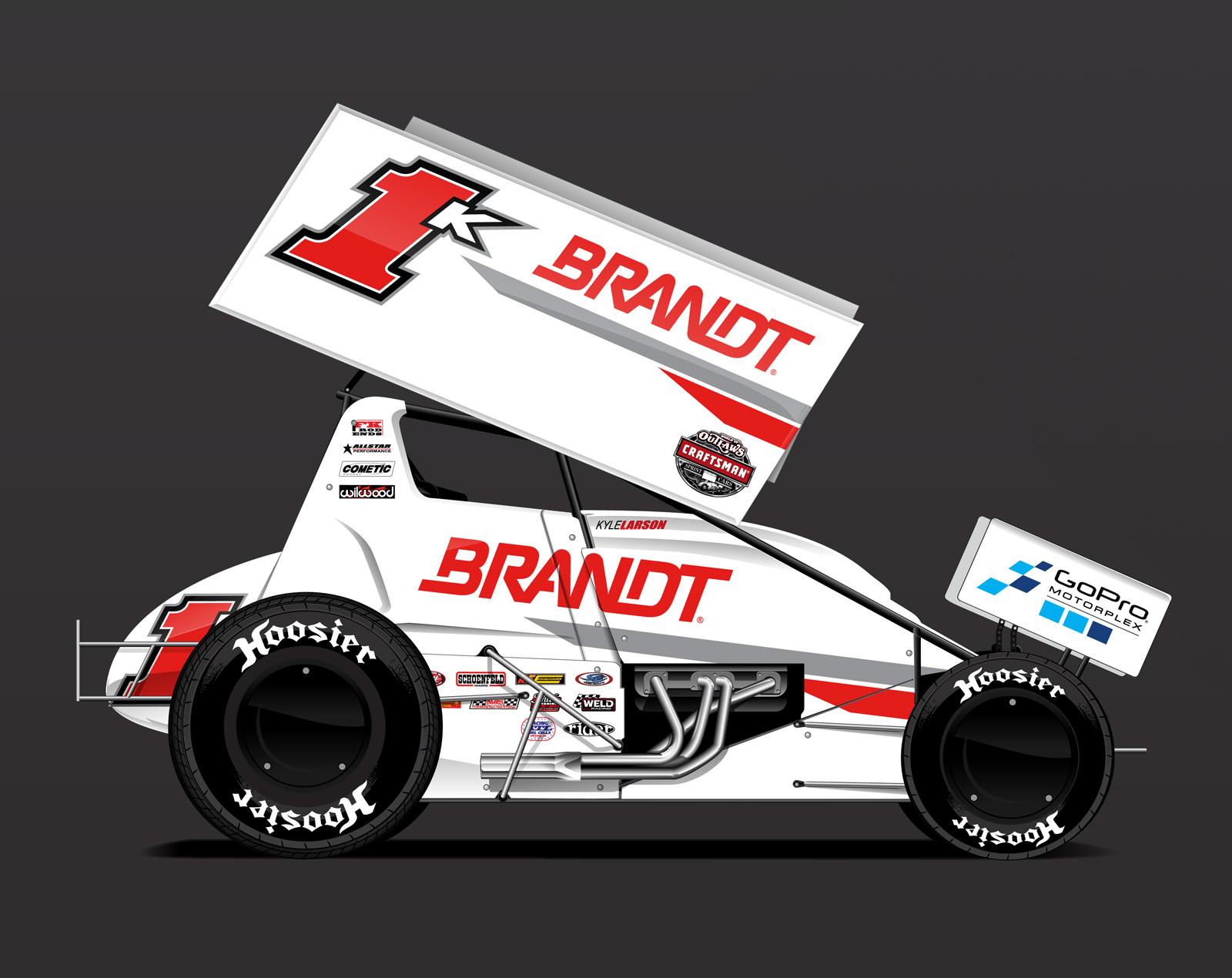 Kyle Larson #1K Brandt Sprint Car World of Outlaws 2018 by Ryan