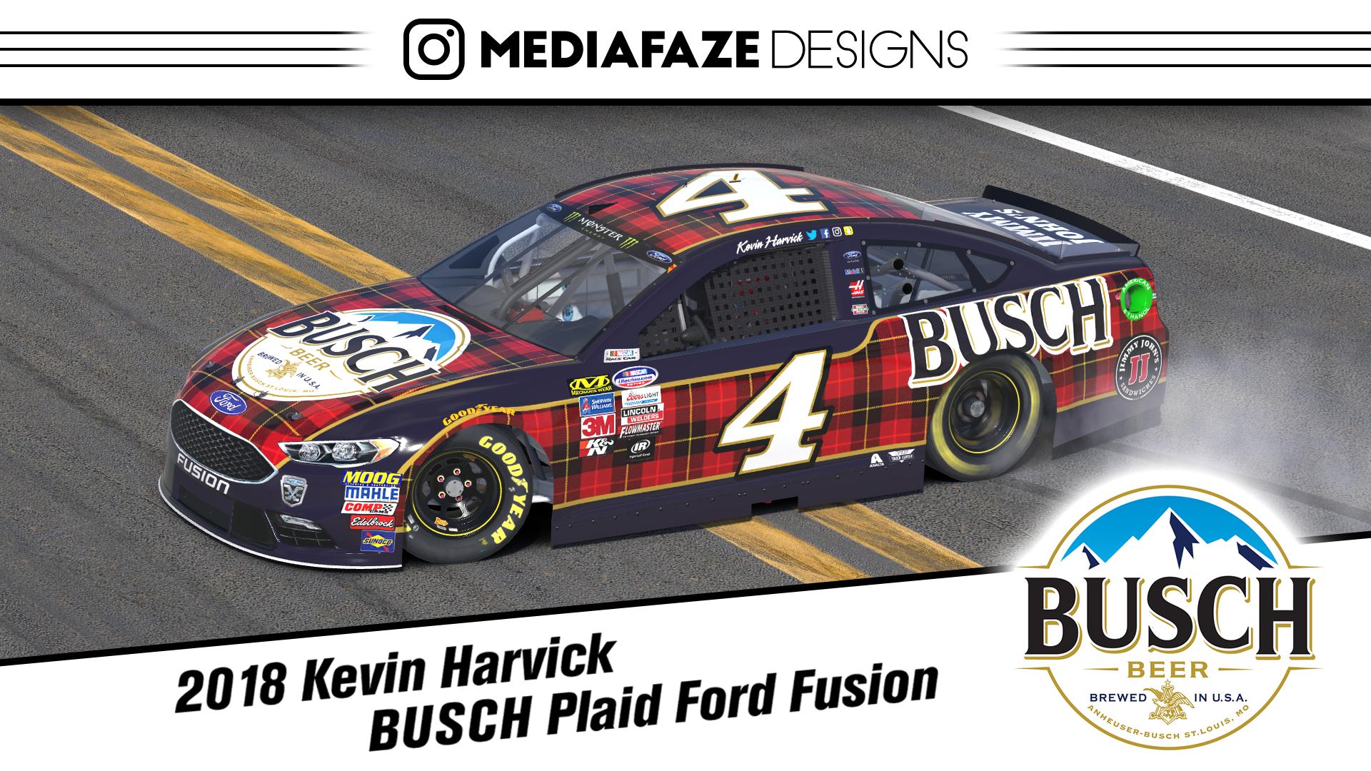 2018 Kevin Harvick BUSCH Plaid by Garrett R. - Trading Paints