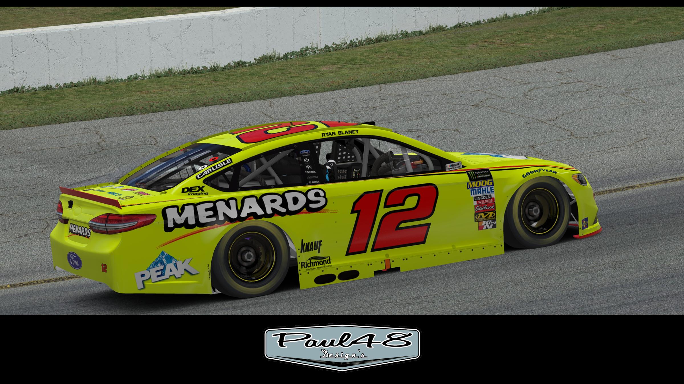 2018 Ryan Blaney Menards - PEAK by Thomas Sink - Trading Paints