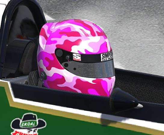 Pink camo helmet by Matthew S. - Trading Paints