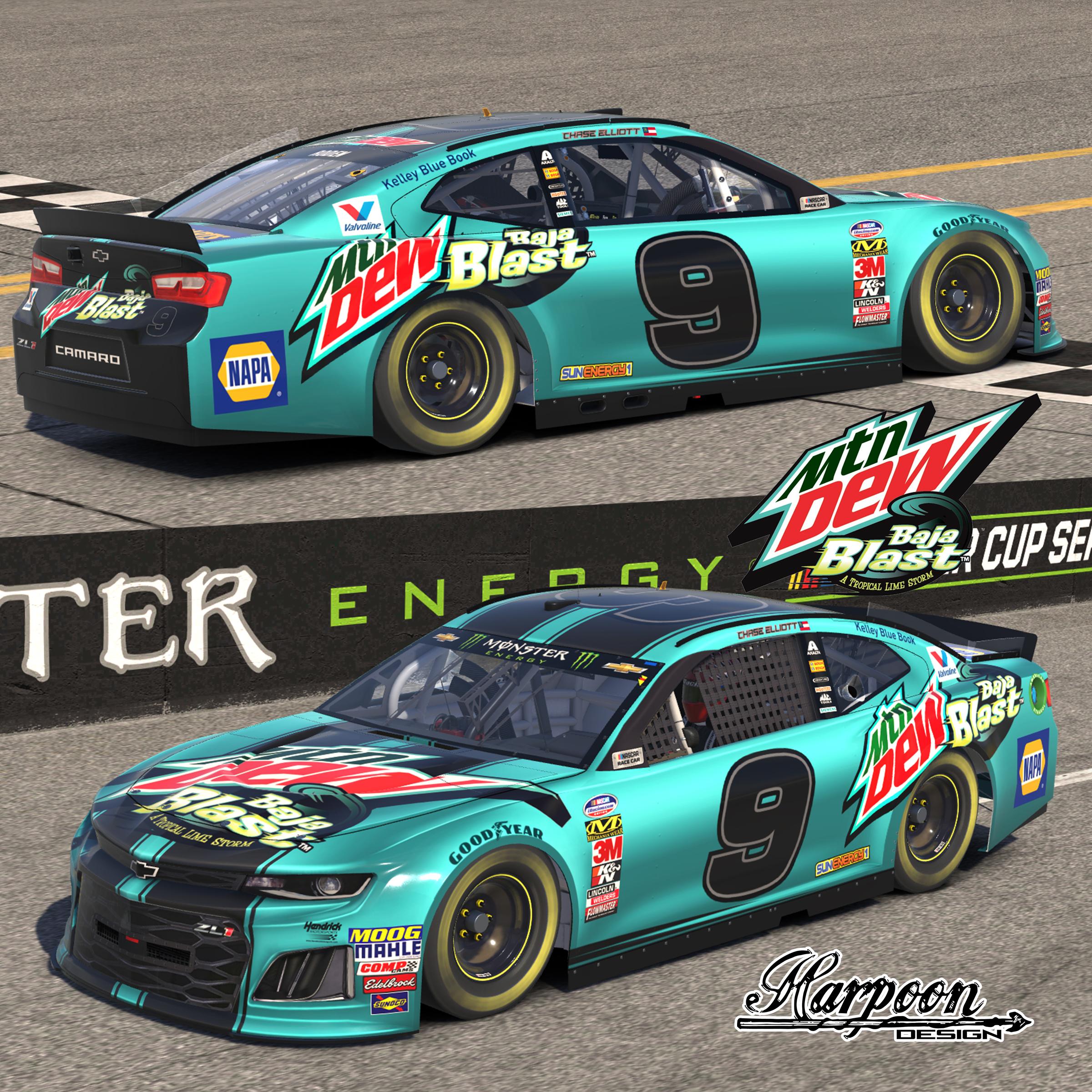 2018 Chase Elliott Mt Dew Baja Blast Camaro By Brantley Roden