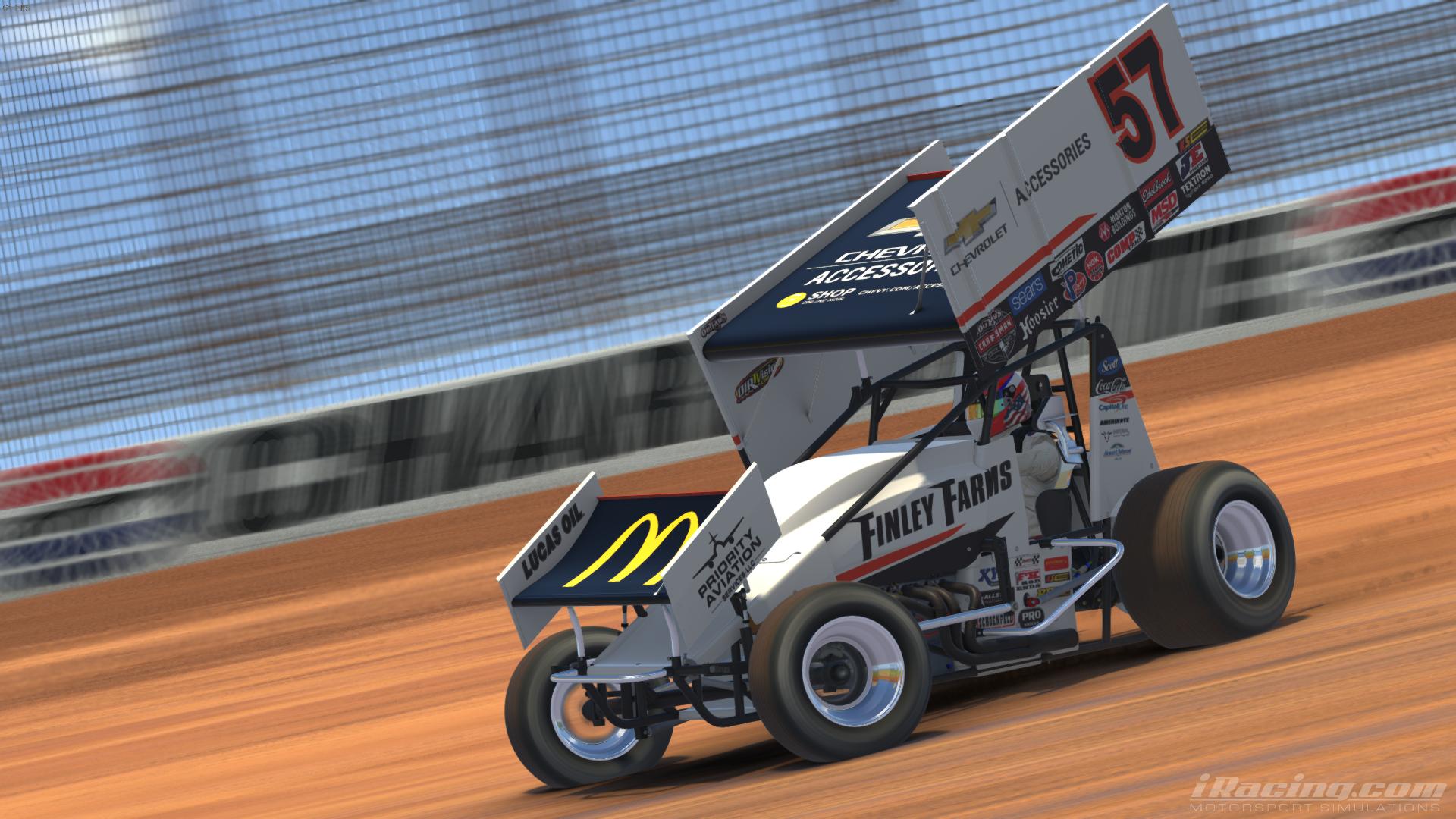 Kyle Larson 2019 World Of Outlaws Finley Farms Special by Ryan Shelton