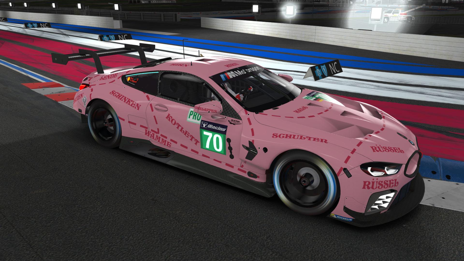 Pink Pig BMW M8 GTE by Bill Krause - Trading Paints