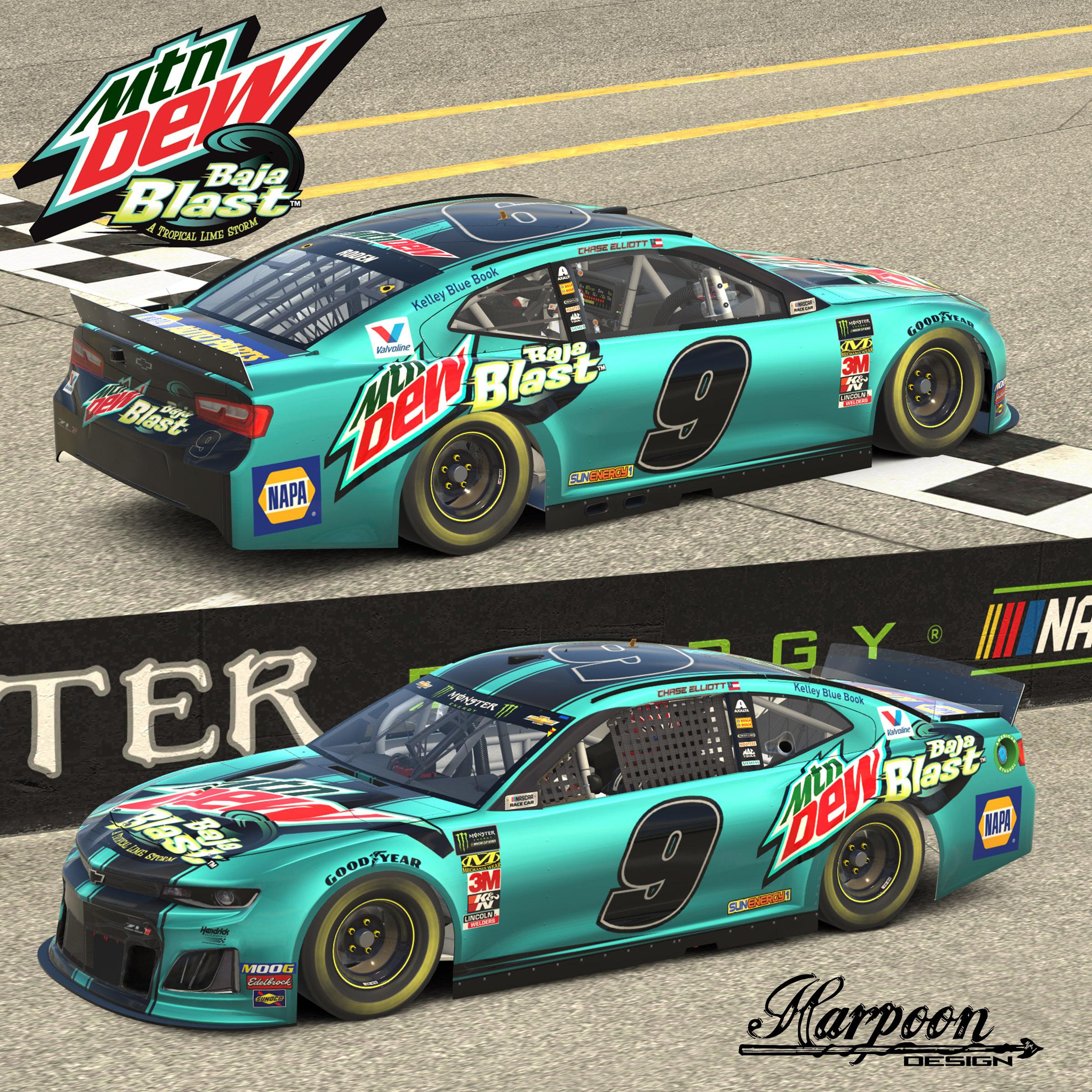 2019 Chase Elliott Mt Dew Baja Blast Camaro By Brantley Roden