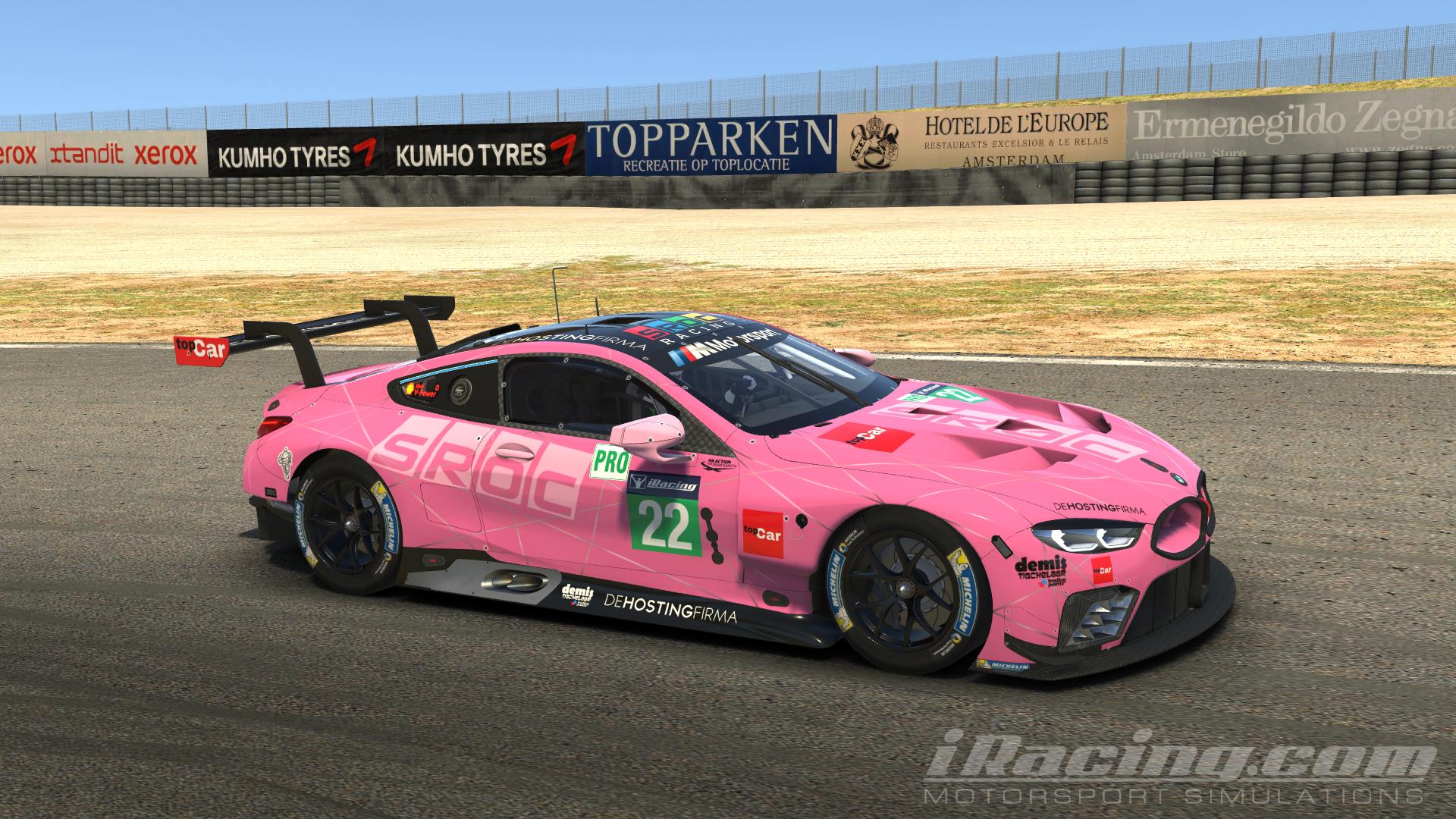 BMW M8 GTE SROC Racing Pink by Demis Tigchelaar - Trading Paints