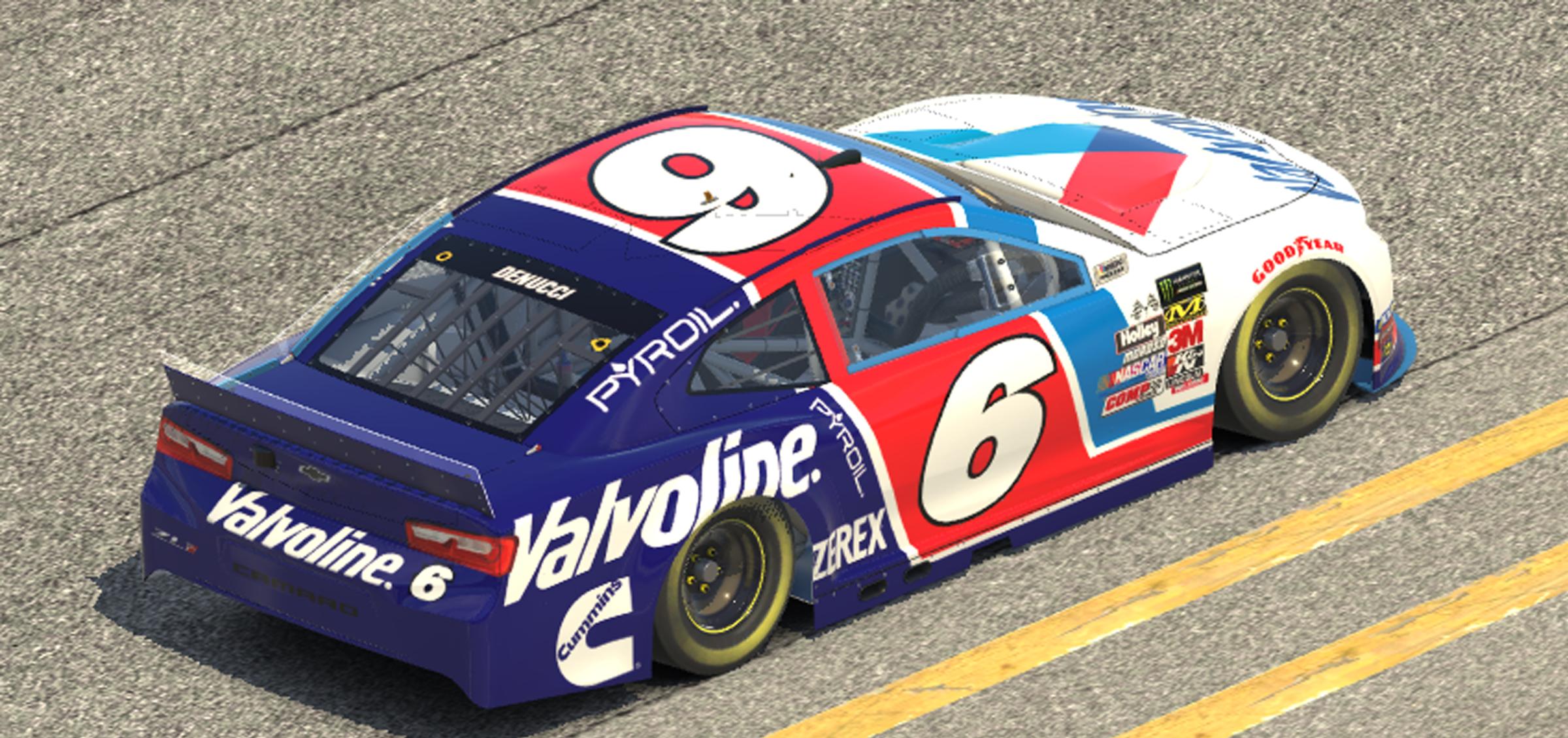 Mark Martin 1995 Valvoline Thunderbird Paint Scheme By Nick Denucci 