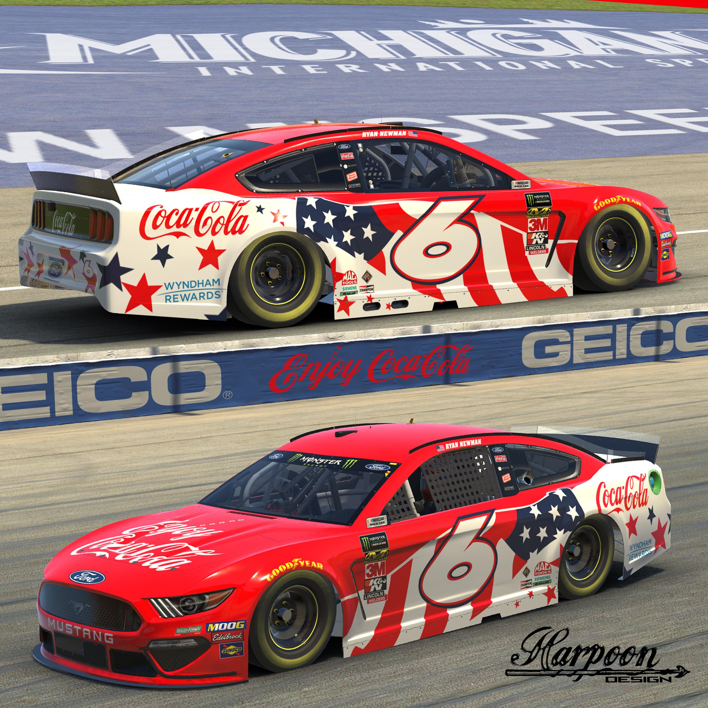 2019 Ryan Newman Coca Cola Mustang by Brantley Roden - Trading Paints