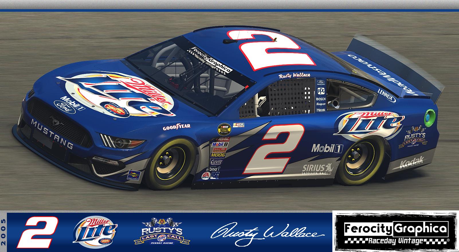 2005 #2 Rusty Wallace Miller Lite Ford Nextel Cup by Scott Mitton ...