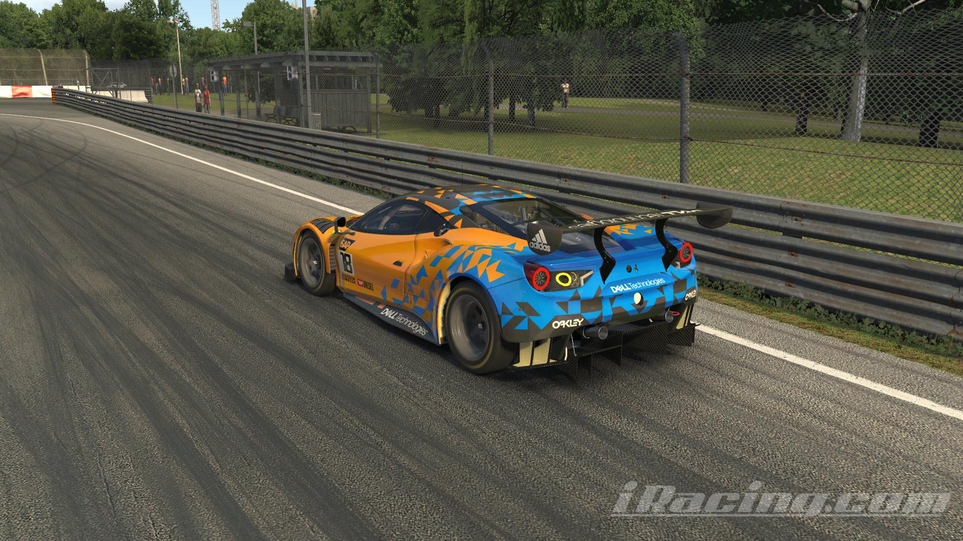 Ferrari 488 Gt3 Papaya Blue Livery By Graham Cremer