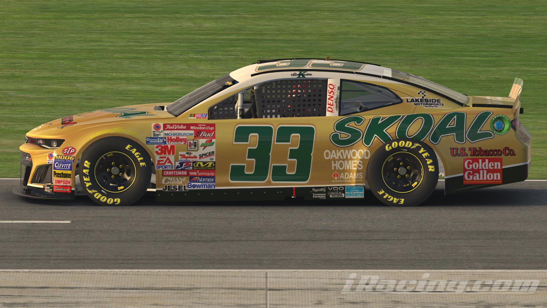 1999 Skoal ZL1 in Gold by Ken Huff - Trading Paints