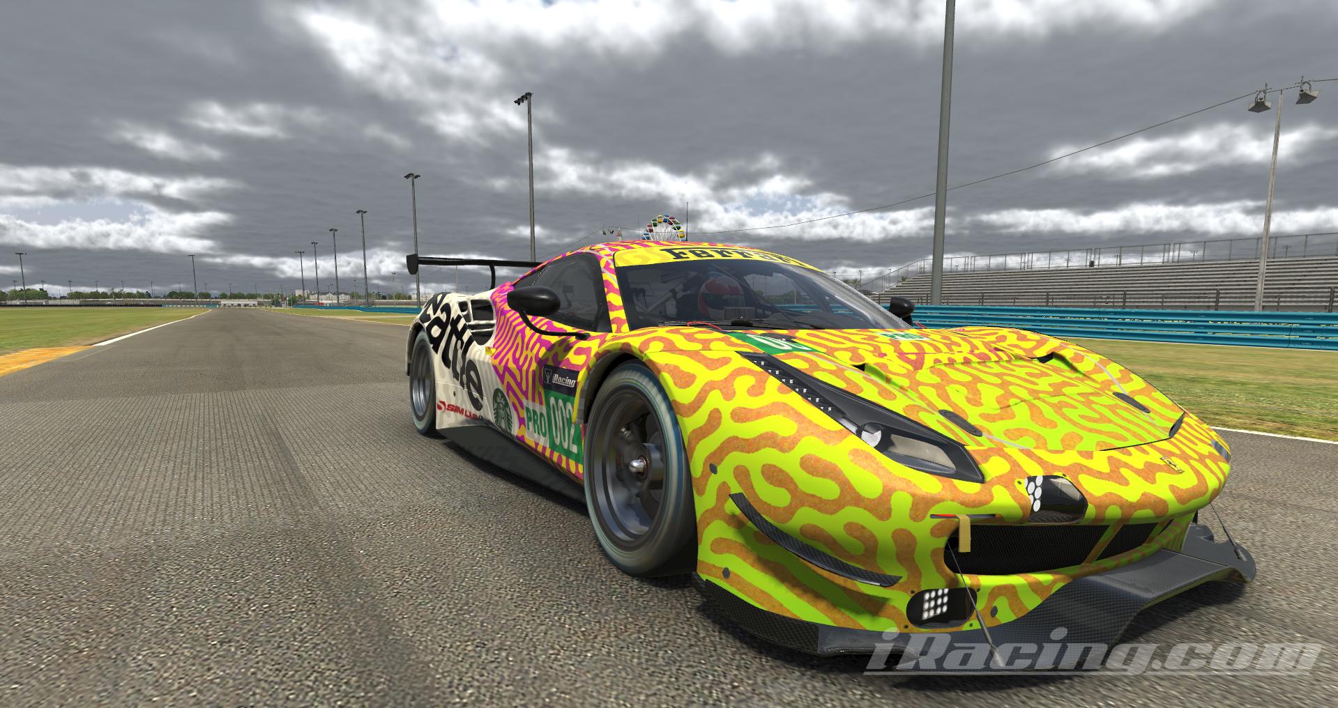 Seattle iRacing Ferrari 488 GTE Green by Sara R - Trading Paints