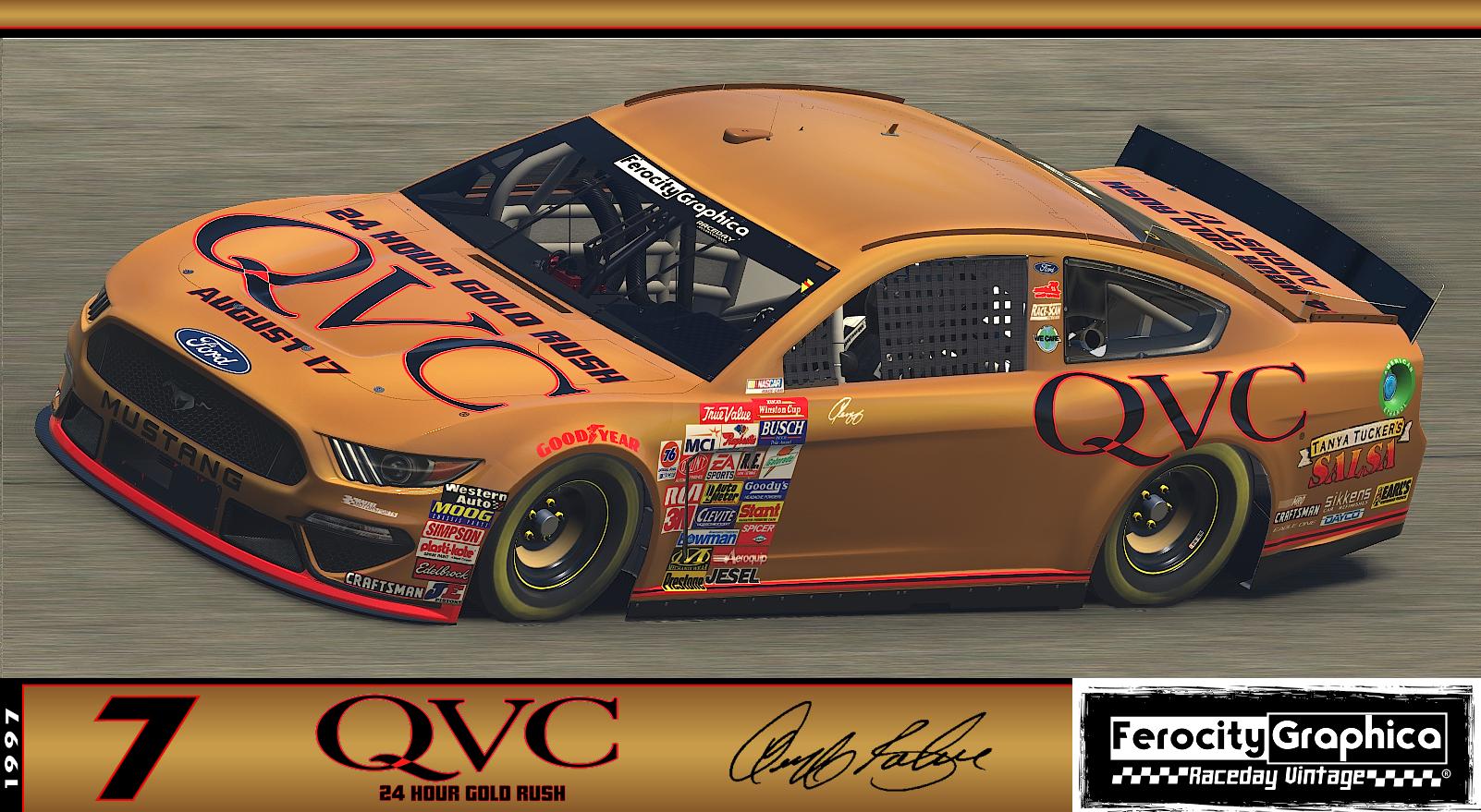 1997 7 Geoff Bodine Qvc Gold Rush Ford Winston Cup No Numbers By