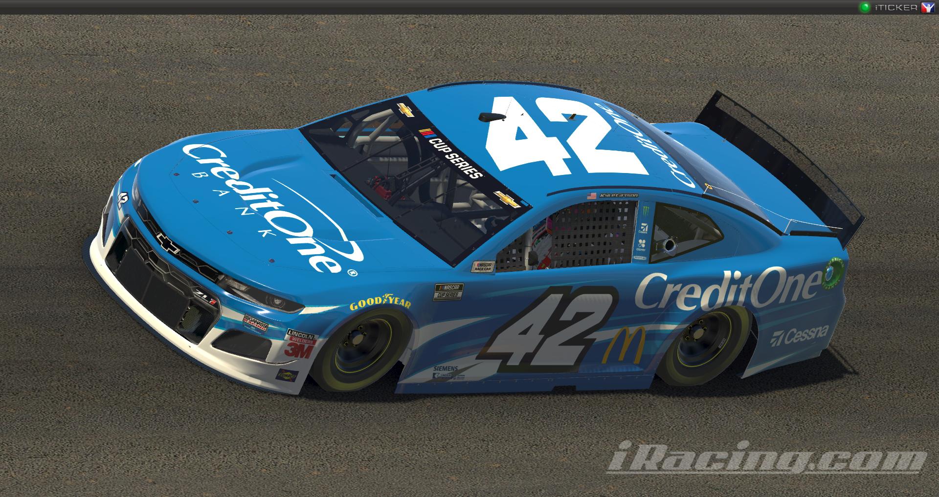 Chip Ganassi Racing #42 Credit One 2020 NASCAR Cup Series With Custom ...