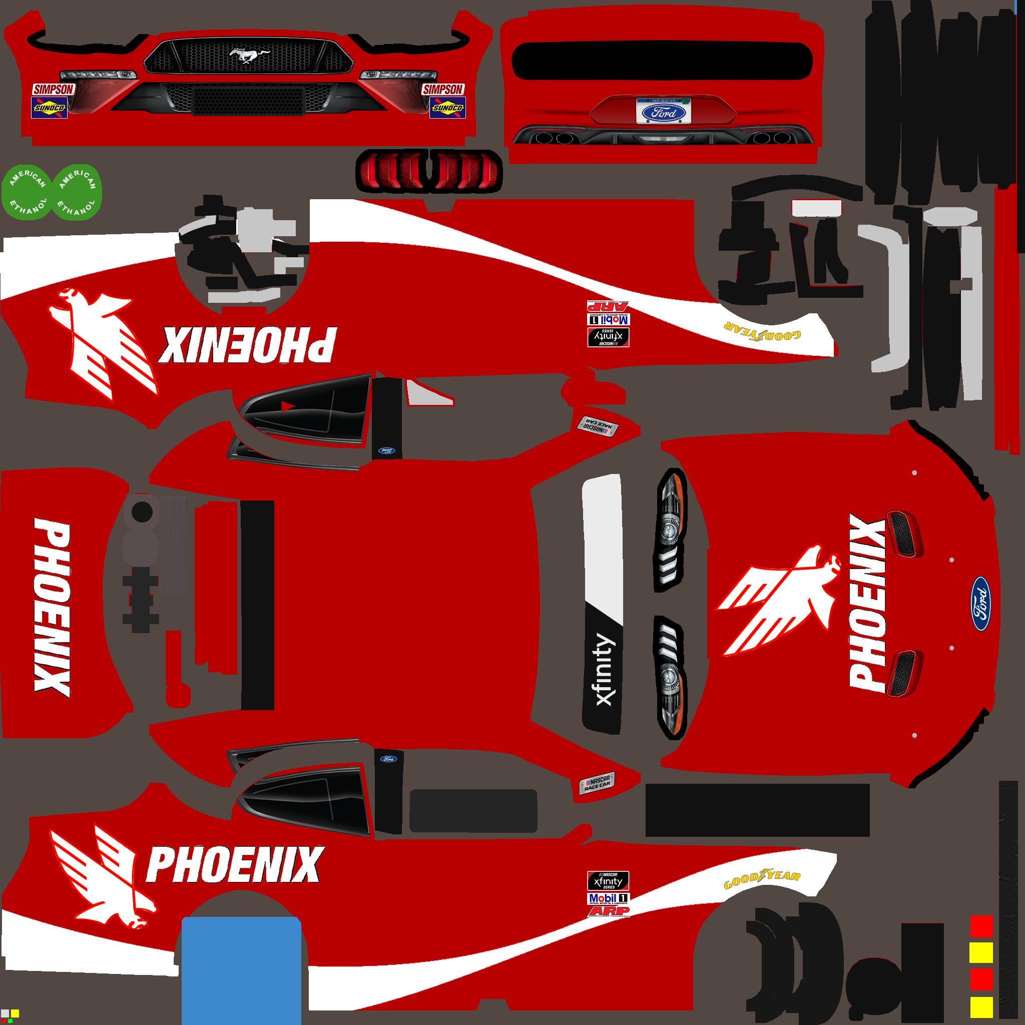 Phoenix Xfinity Ford Mustang by Presley Sorah - Trading Paints