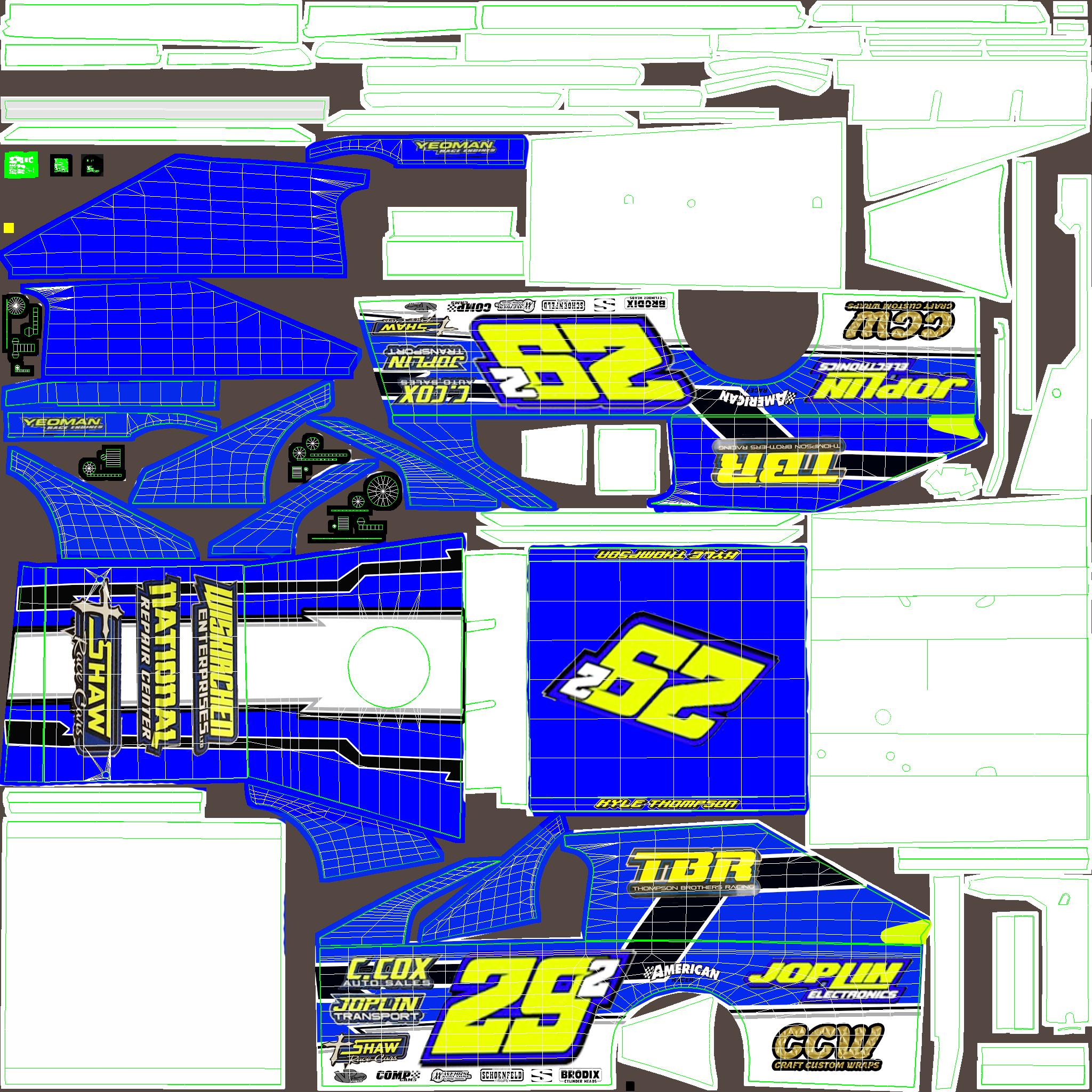 Dirt Ump Modified Kyle Thompson No Numbers By Cory Craft Trading Paints