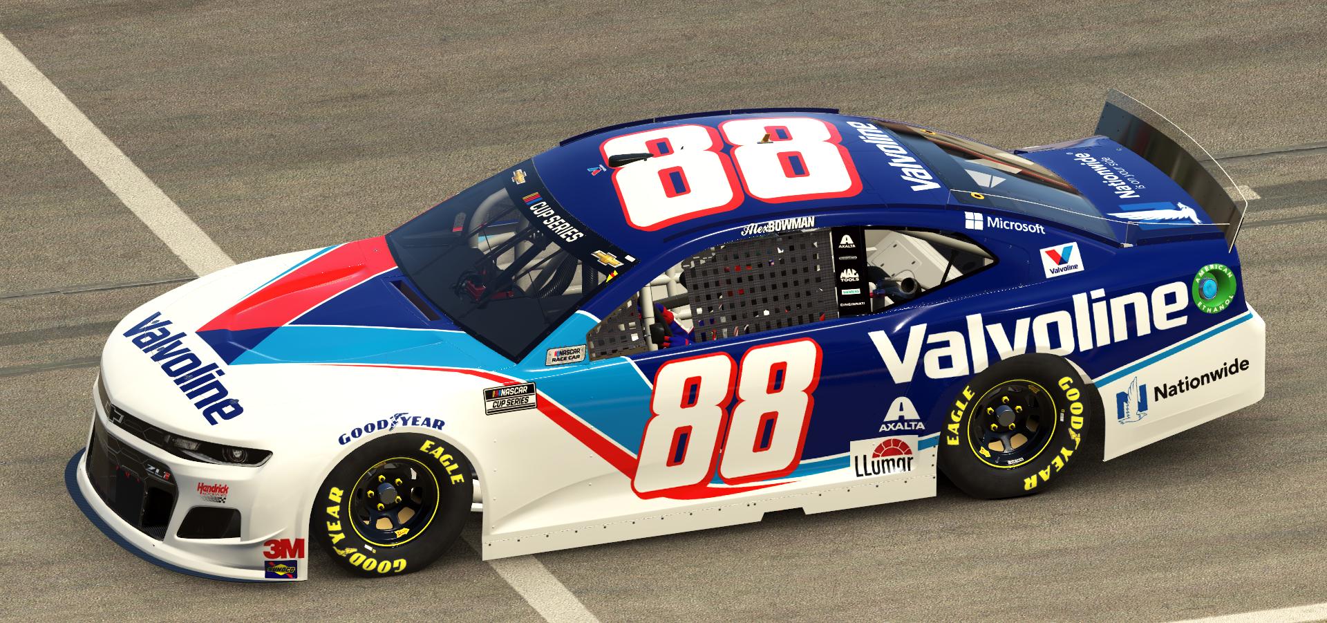 Fantasy Valvoline Throwback - Alex Bowman by Matthew Wood - Trading Paints