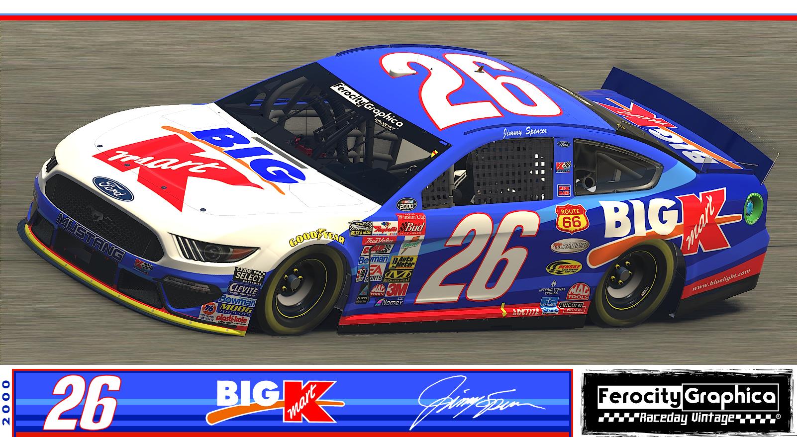 2000 #26 Jimmy Spencer Big Kmart Ford Winston Cup by Scott Mitton ...