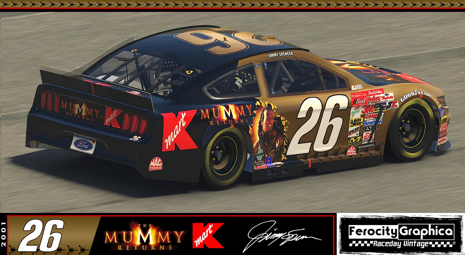 2001 #26 Jimmy Spencer Kmart / Mummy Returns Ford Winston Cup by Scott ...