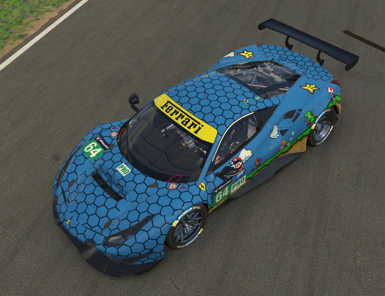 Super Mario Kart Ferrari 488GTE by Daniel P. - Trading Paints