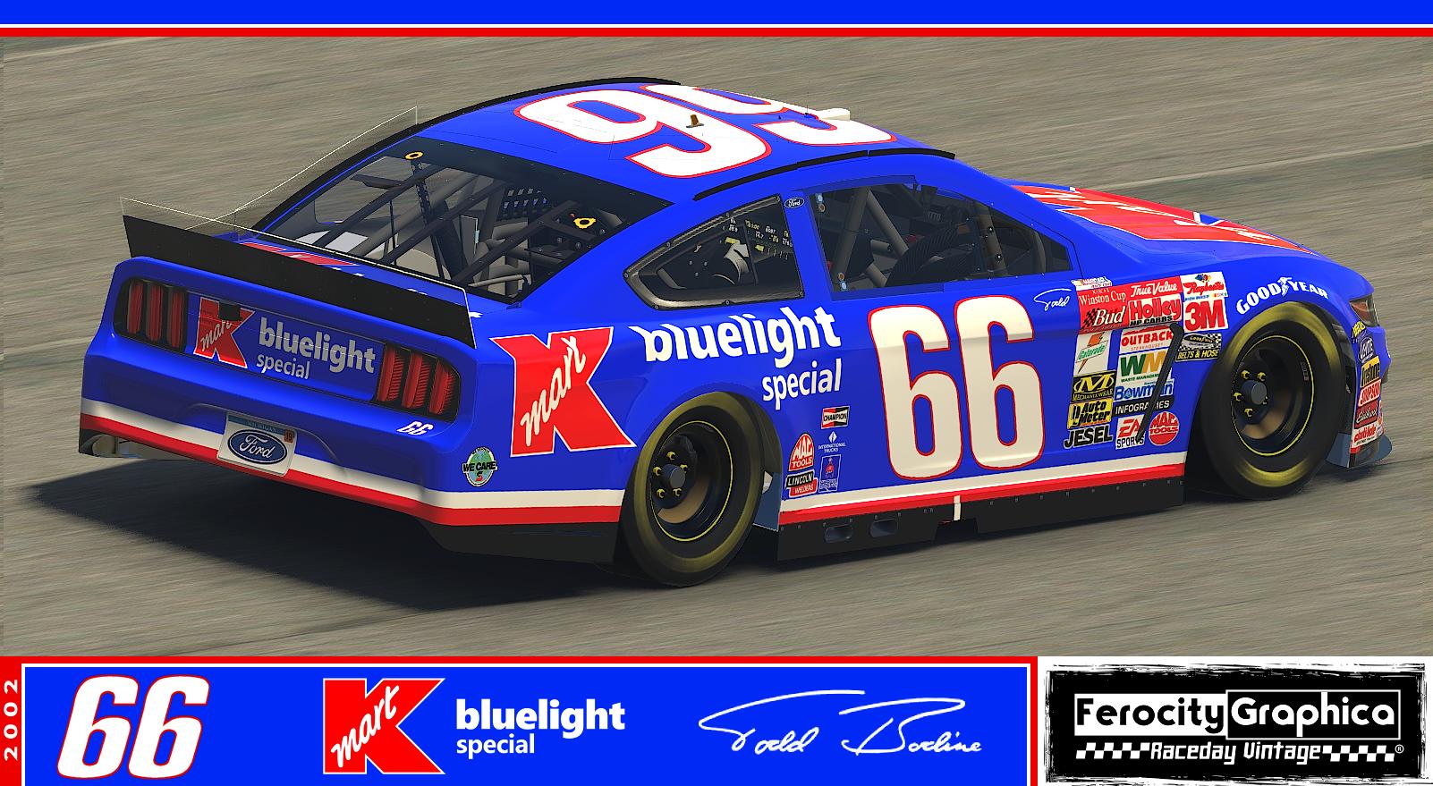 2002 #66 Todd Bodine Kmart Blue Light Special Ford Winston ...