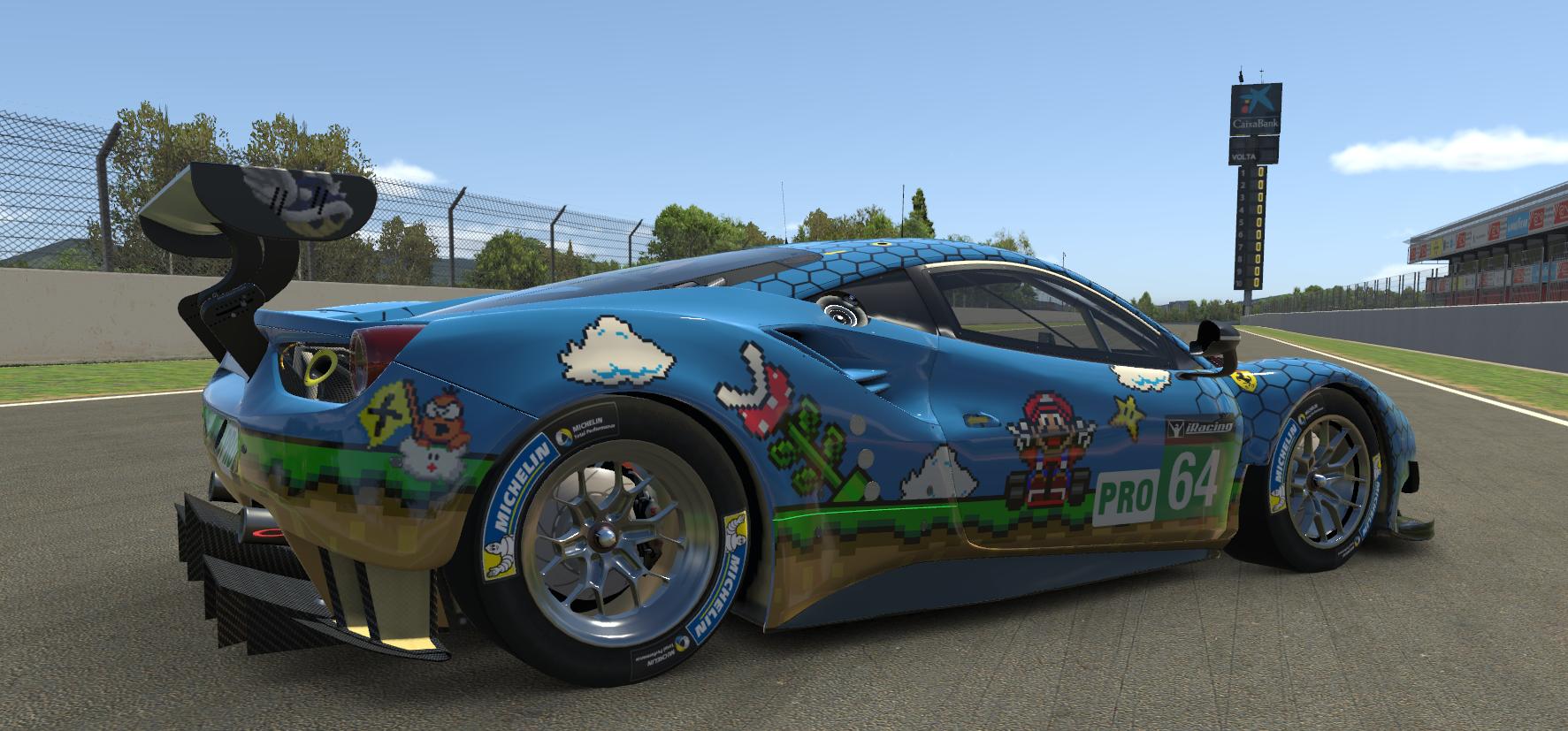 Super Mario Kart Ferrari 488GTE V2 (Revised) by Daniel P. - Trading Paints