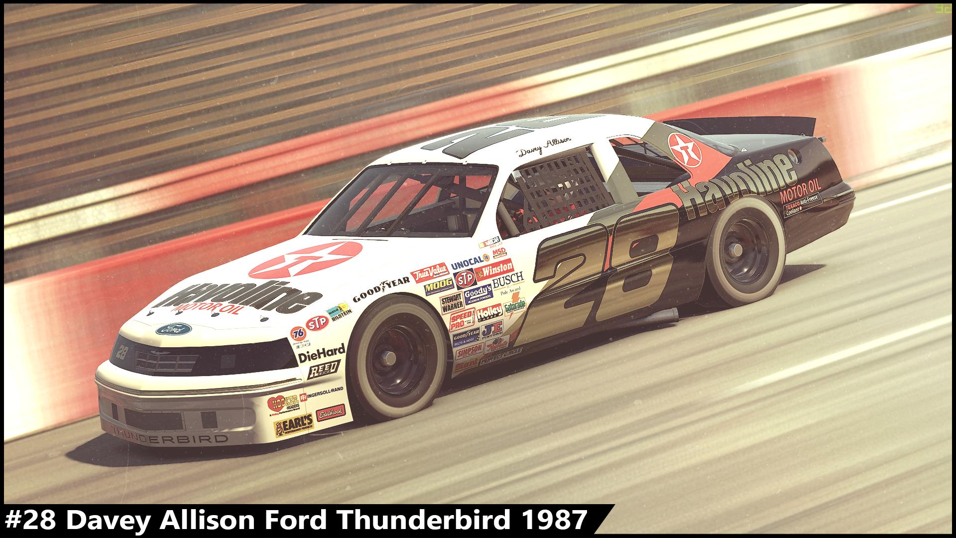 #28 Davey Allison Ford Thunderbird 1987 CUSTOM NUMBER by Sergio ...