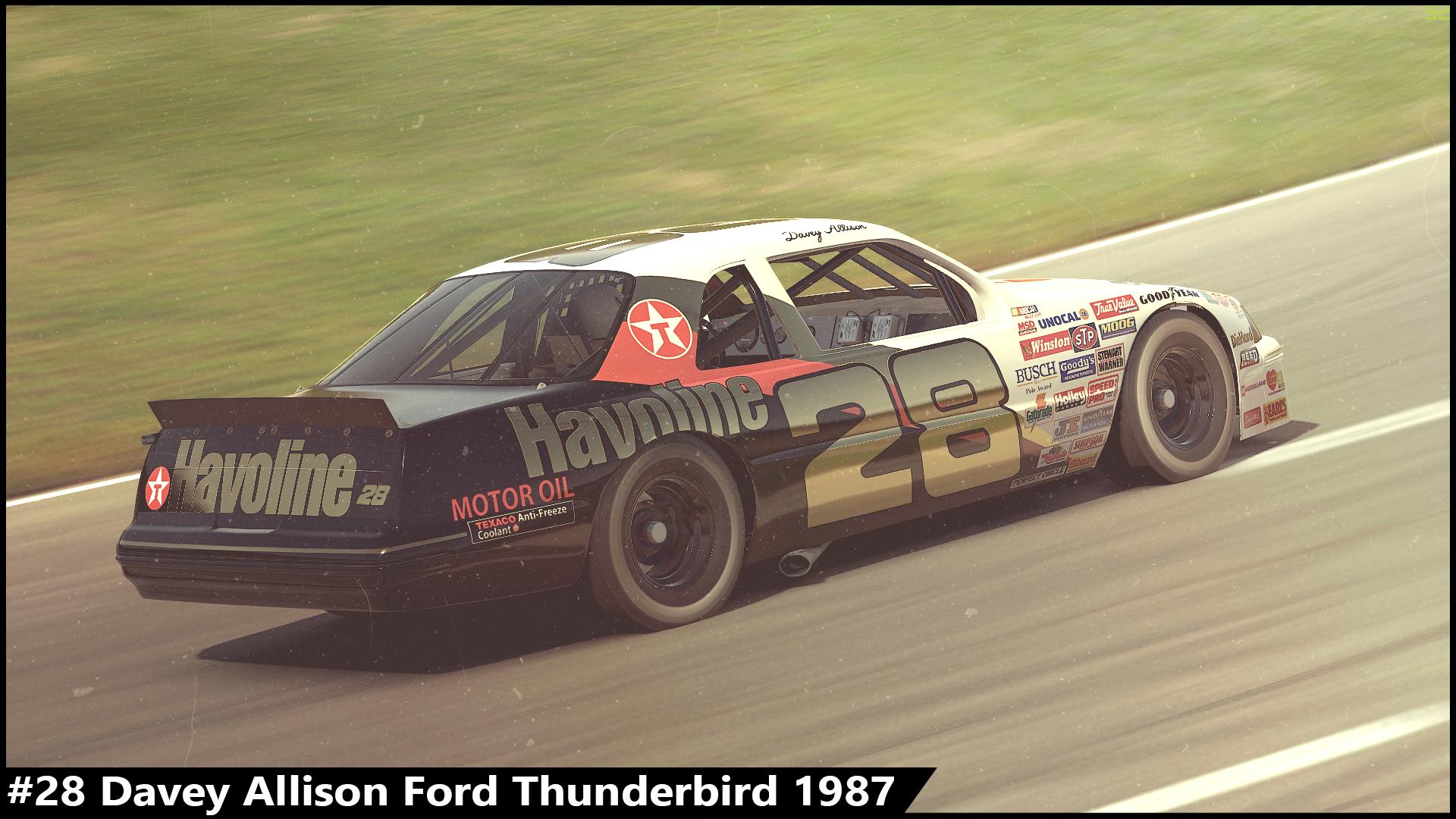 #28 Davey Allison Ford Thunderbird 1987 CUSTOM NUMBER by Sergio ...