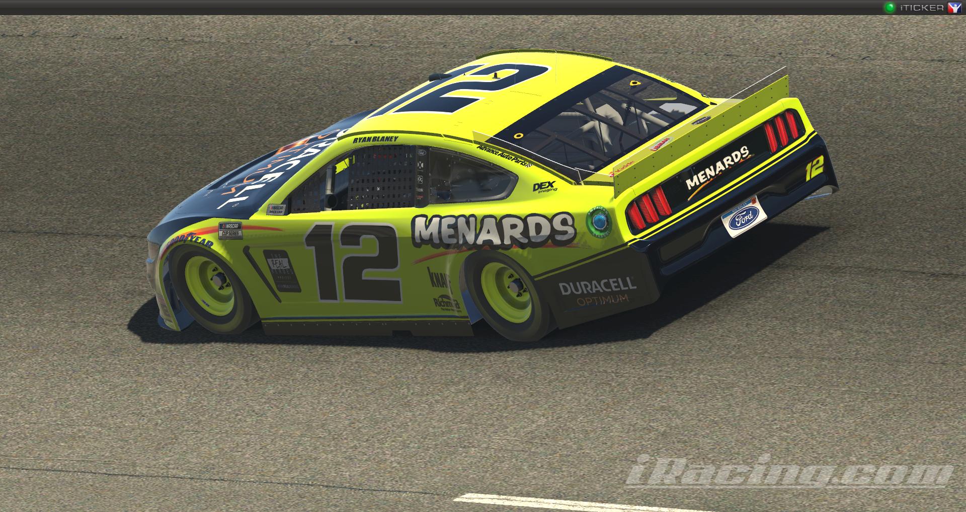 Ryan Blaney #12 Duracell/Menards 2020 NASCAR Cup Series by Ryan ...