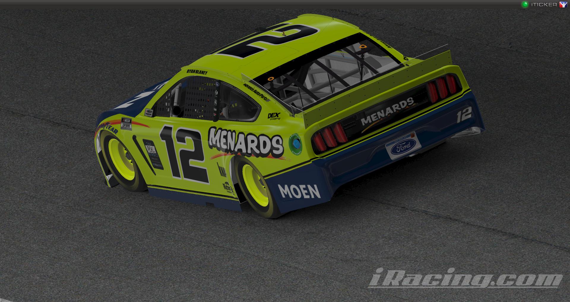 Ryan Blaney #12 Moen/Menards 2020 NASCAR Cup Series By Ryan Broderick ...