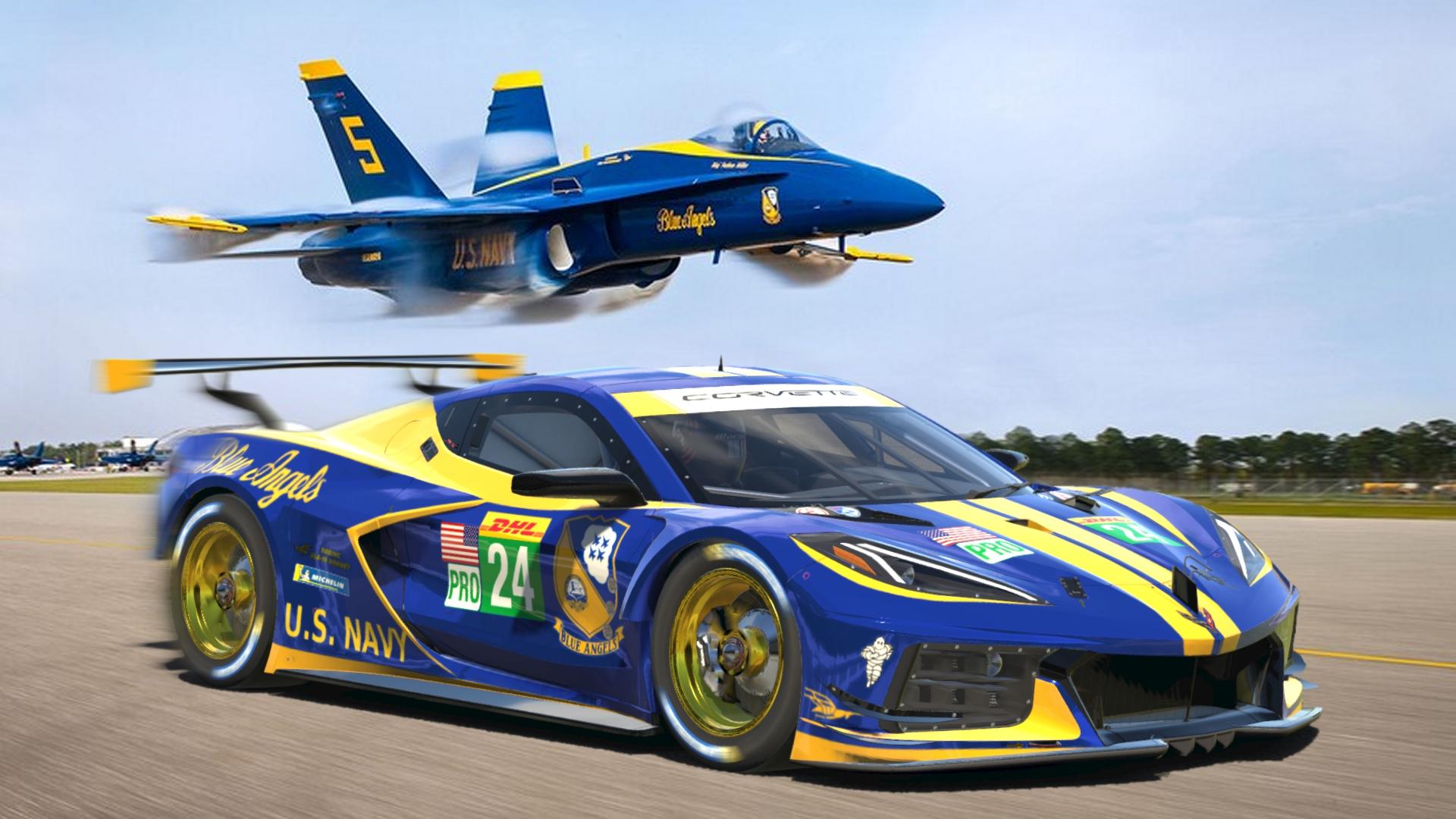 Chevrolet Corvette C8R Blue Angels by Don Craig Trading Paints