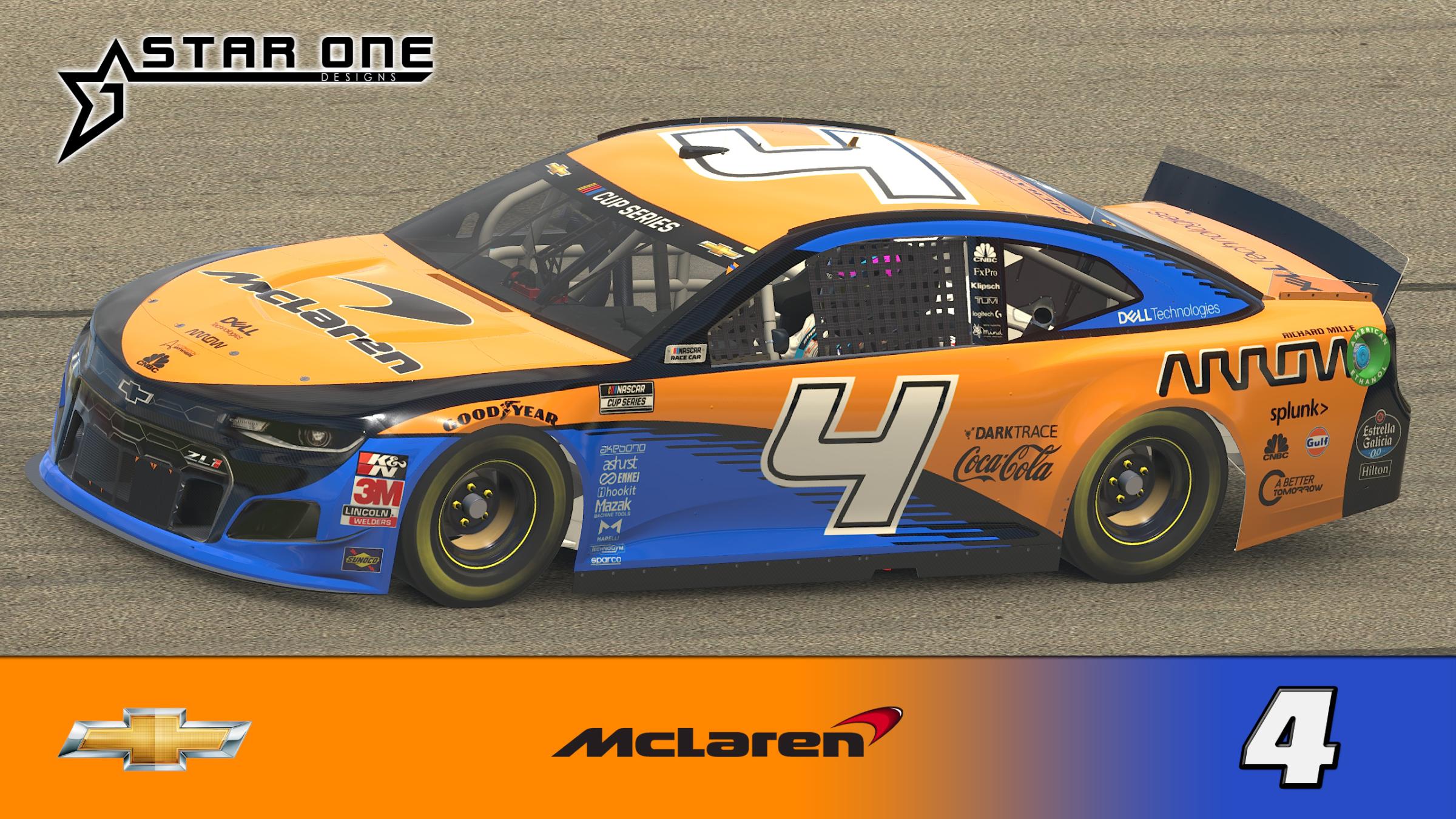 NASCAR Cup Chevy ZL1 McLaren 2020 F1 Livery - No Number by ...