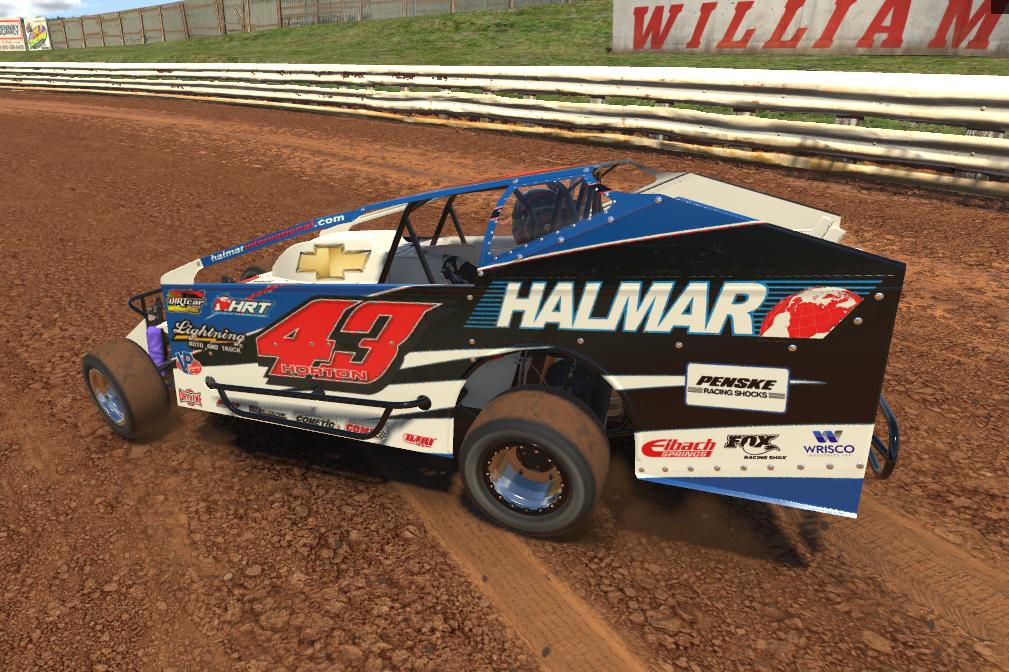 Jimmy Horton #43, 2020 HRT Dirt Modified, custom number by John