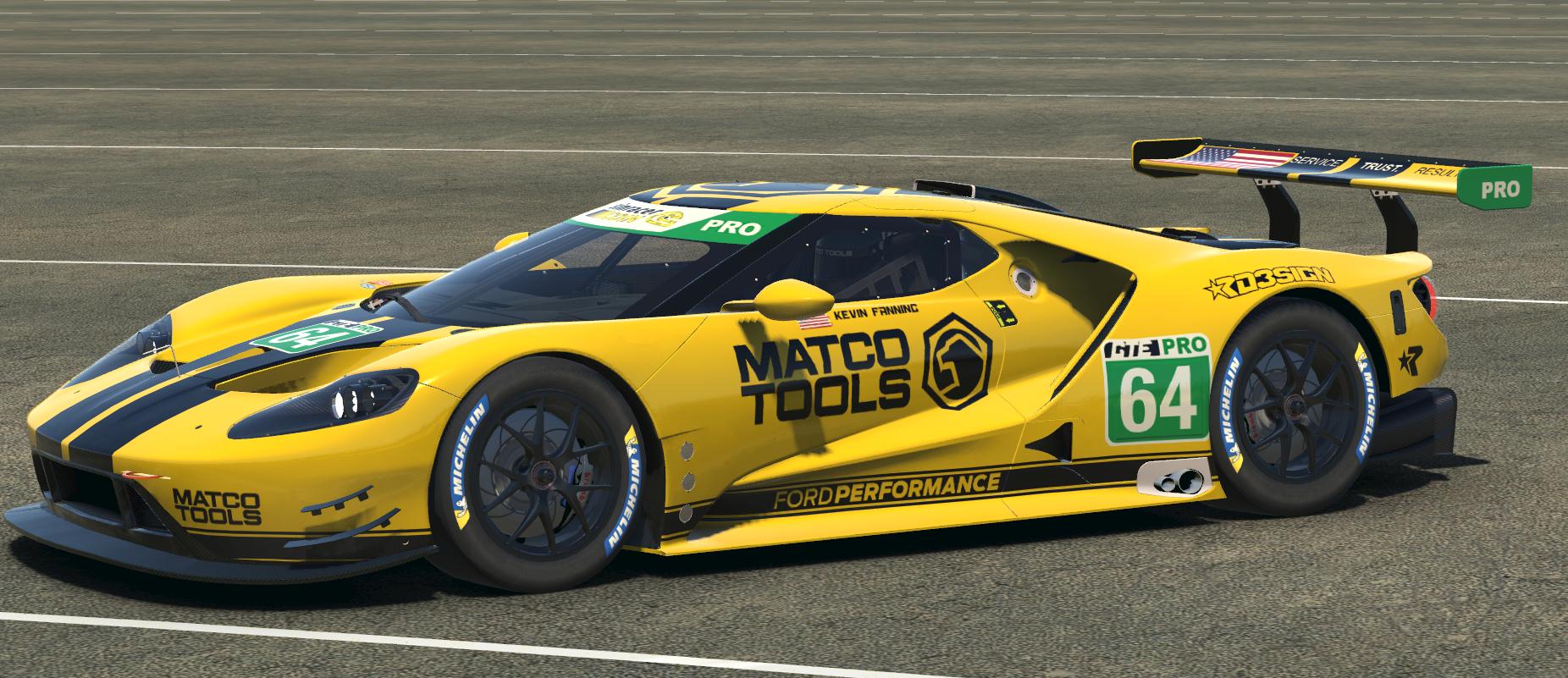 Matco Ford GTE Triple Yellow by Tim Brokaw - Trading Paints