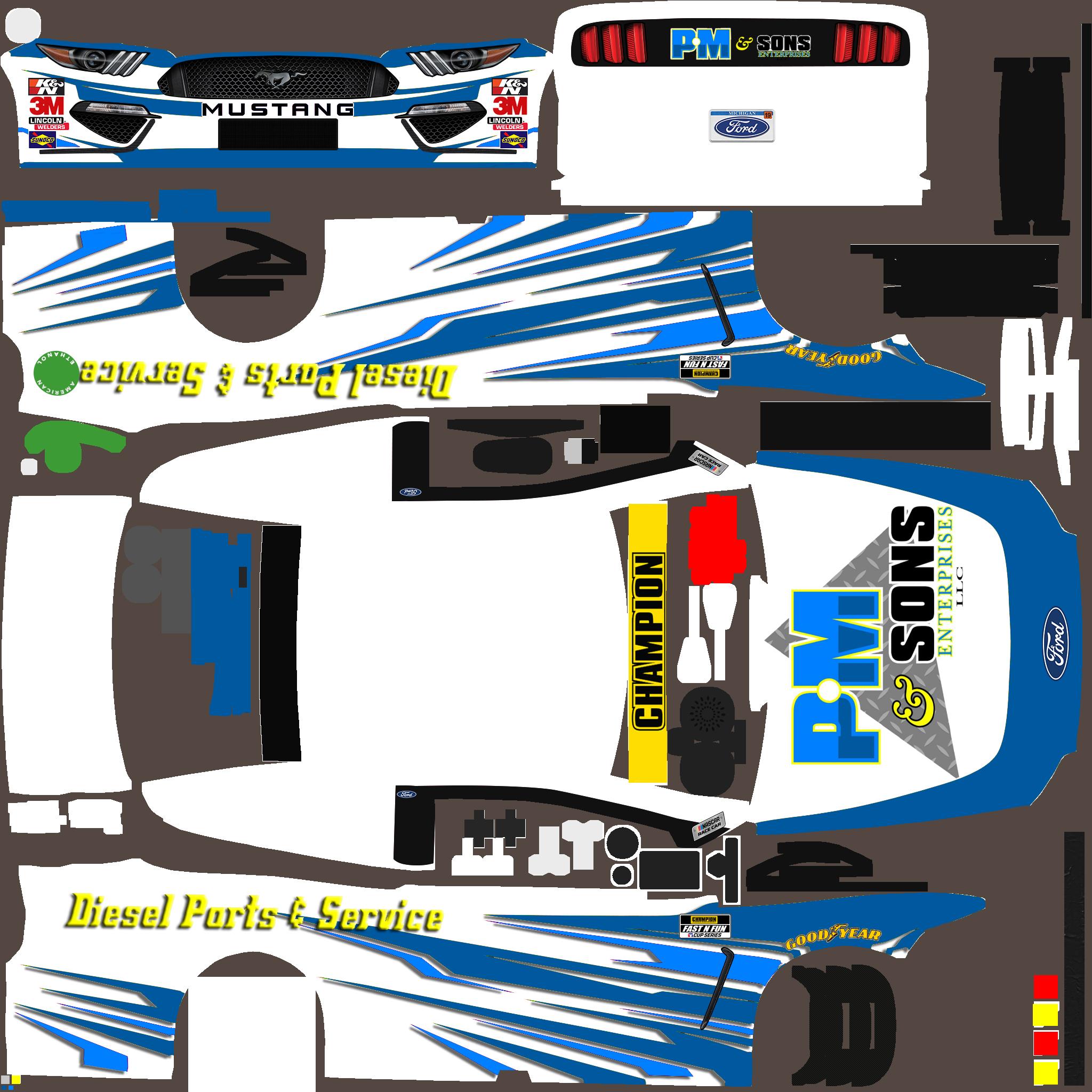 pm sons ford mustang cup by James D Harris - Trading Paints