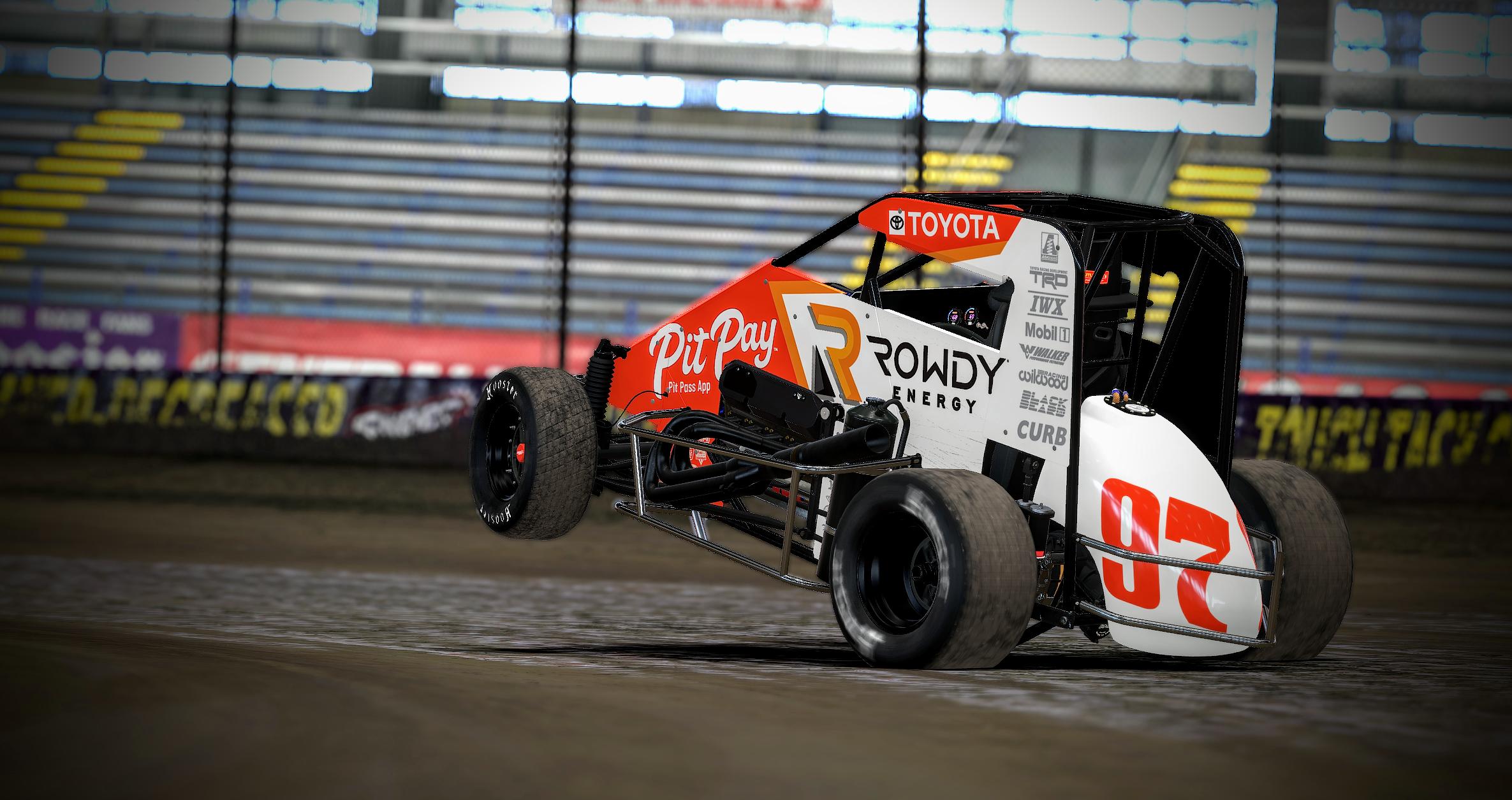 Official Rico Abreu 2021 Chili Bowl Midget Rowdy Energy / Pit Pay by