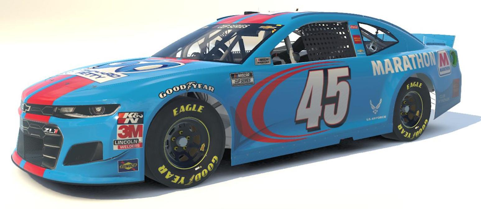 Fictional Throwback Kyle Petty 45 50th Anniversary Marathon Chevrolet ...