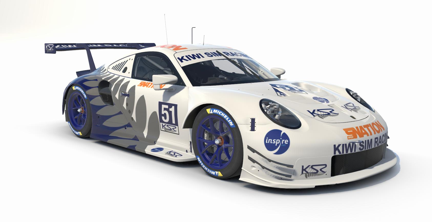 Ksr Kiwi Sim Racing Porsche Rsr Gte By Matthew Pluck Trading