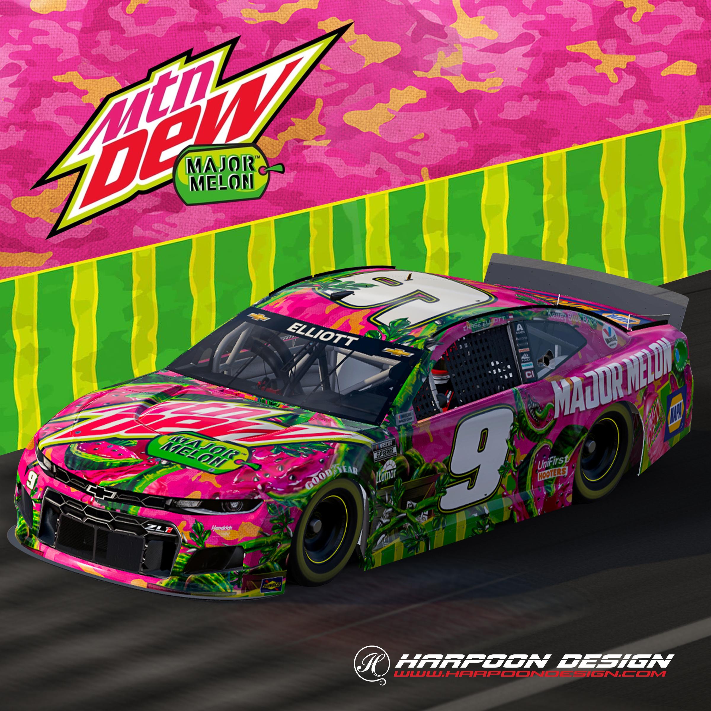 2021 Chase Elliott Mt Dew Major Melon Concept Camaro By Brantley Roden