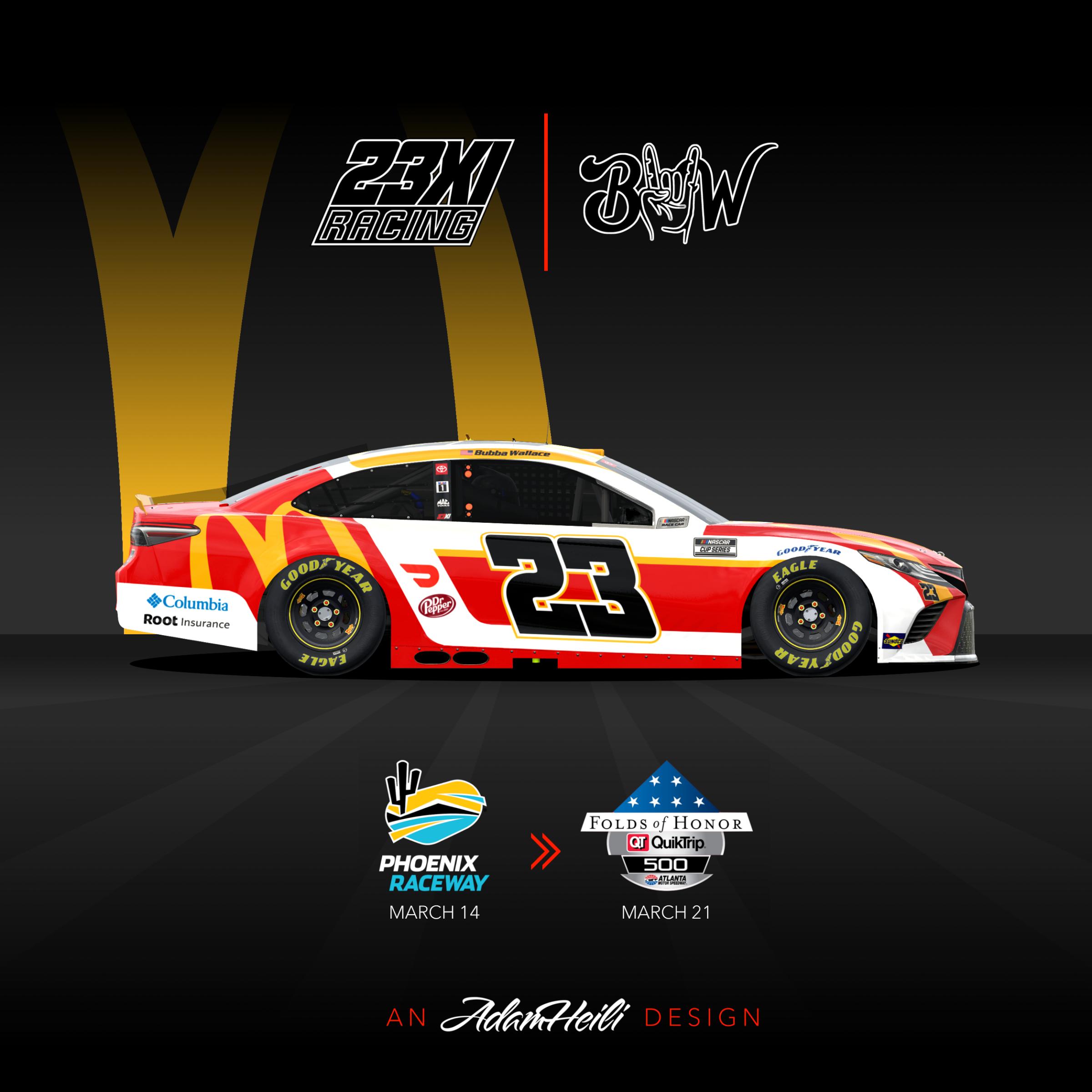 OFFICIAL Bubba Wallace McDonalds Camry 23XI Racing by Adam Heili