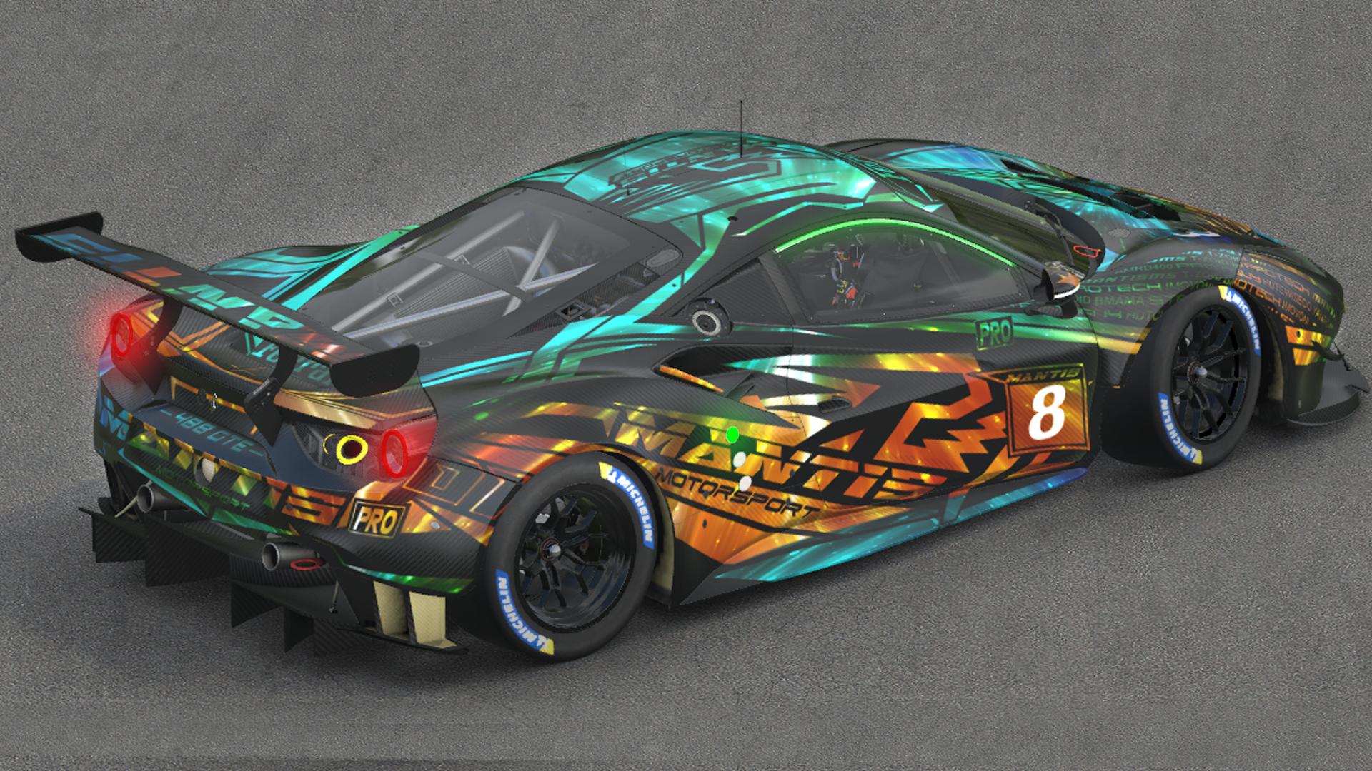 Ferrari 488 GTE GALAXY CARBON by Kirk S. - Trading Paints