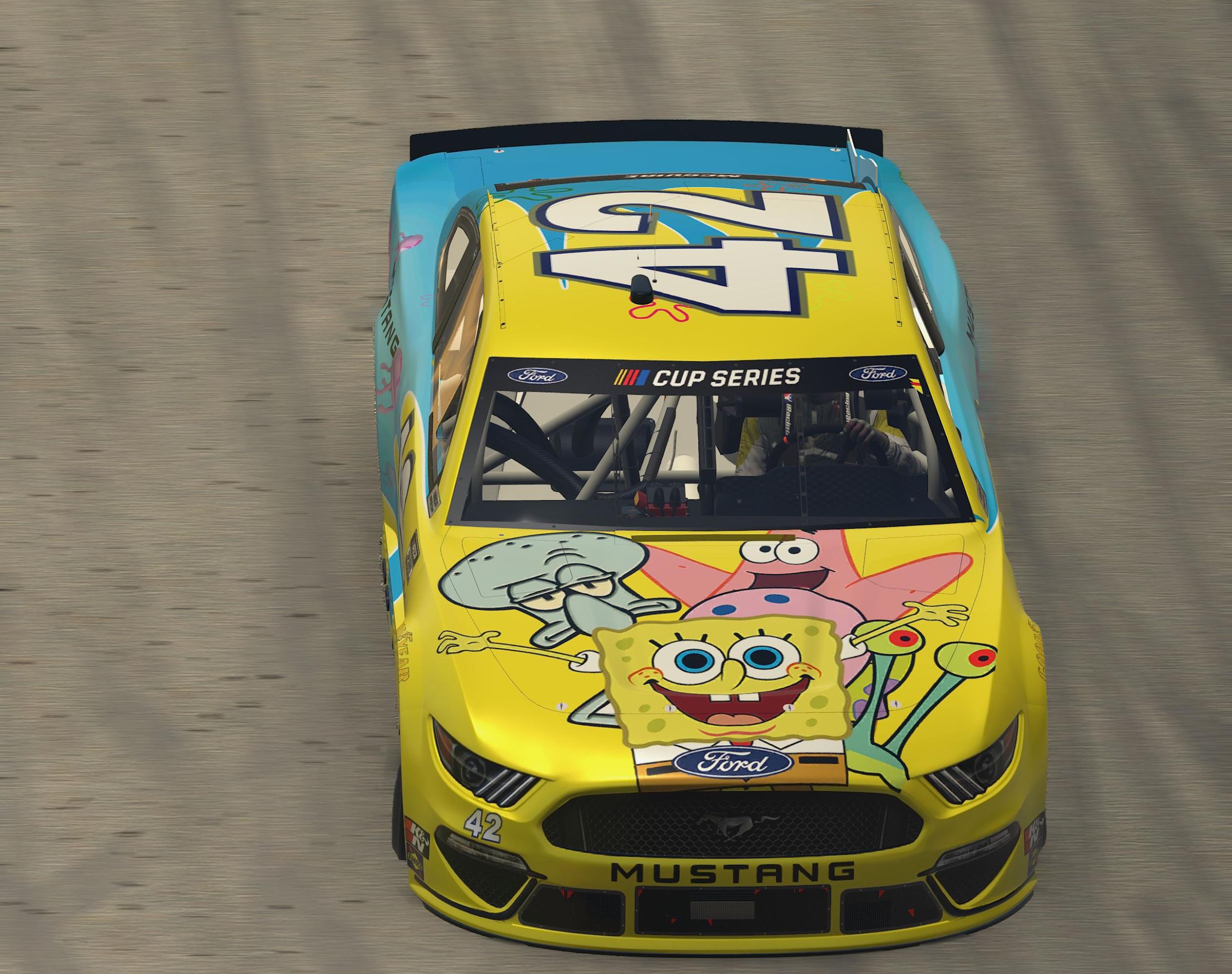 NASCAR Cup Series Ford Mustang Spongebob and Friends by Russell McGuire Trading Paints