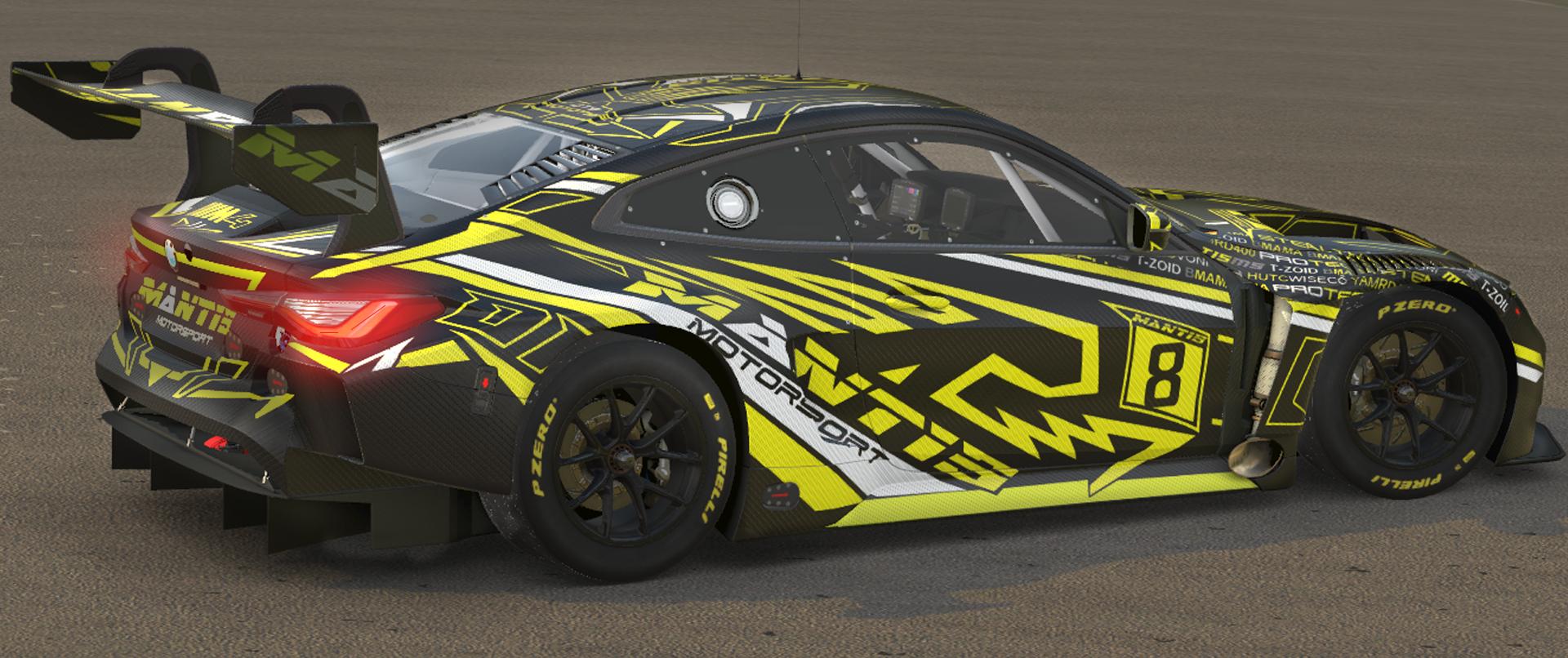 BMW M4 GT3 BLACK / YELLOW CARBON by Kirk S. - Trading Paints