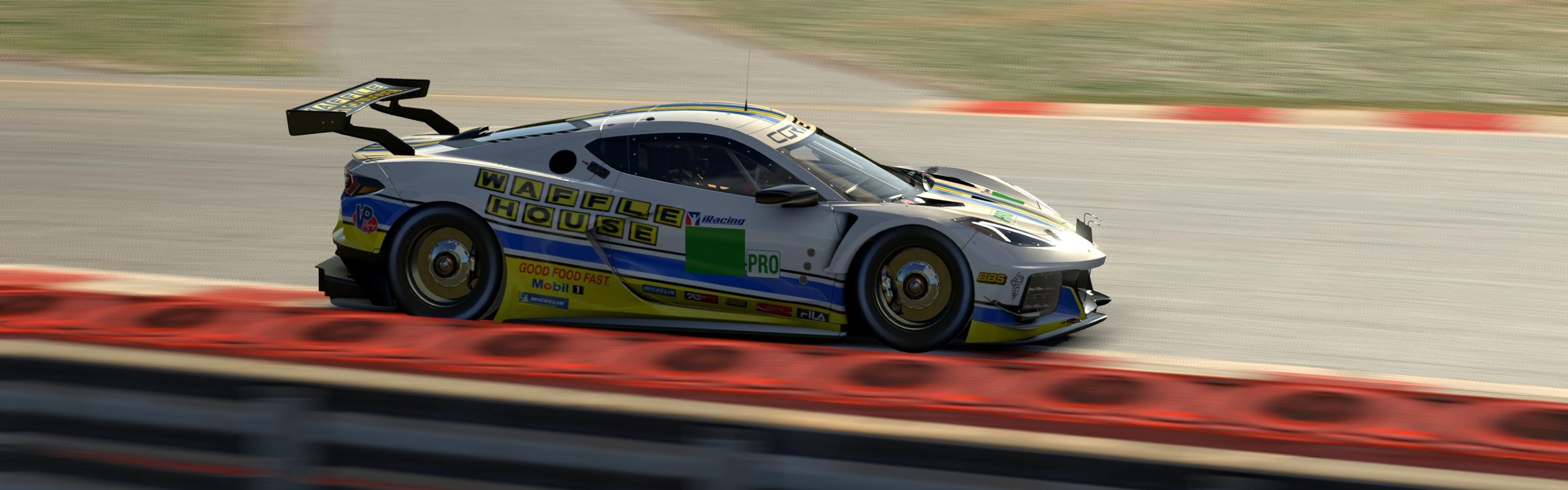 Waffle House Corvette C8.R GTE NO by Bernie Mobbs Trading Paints